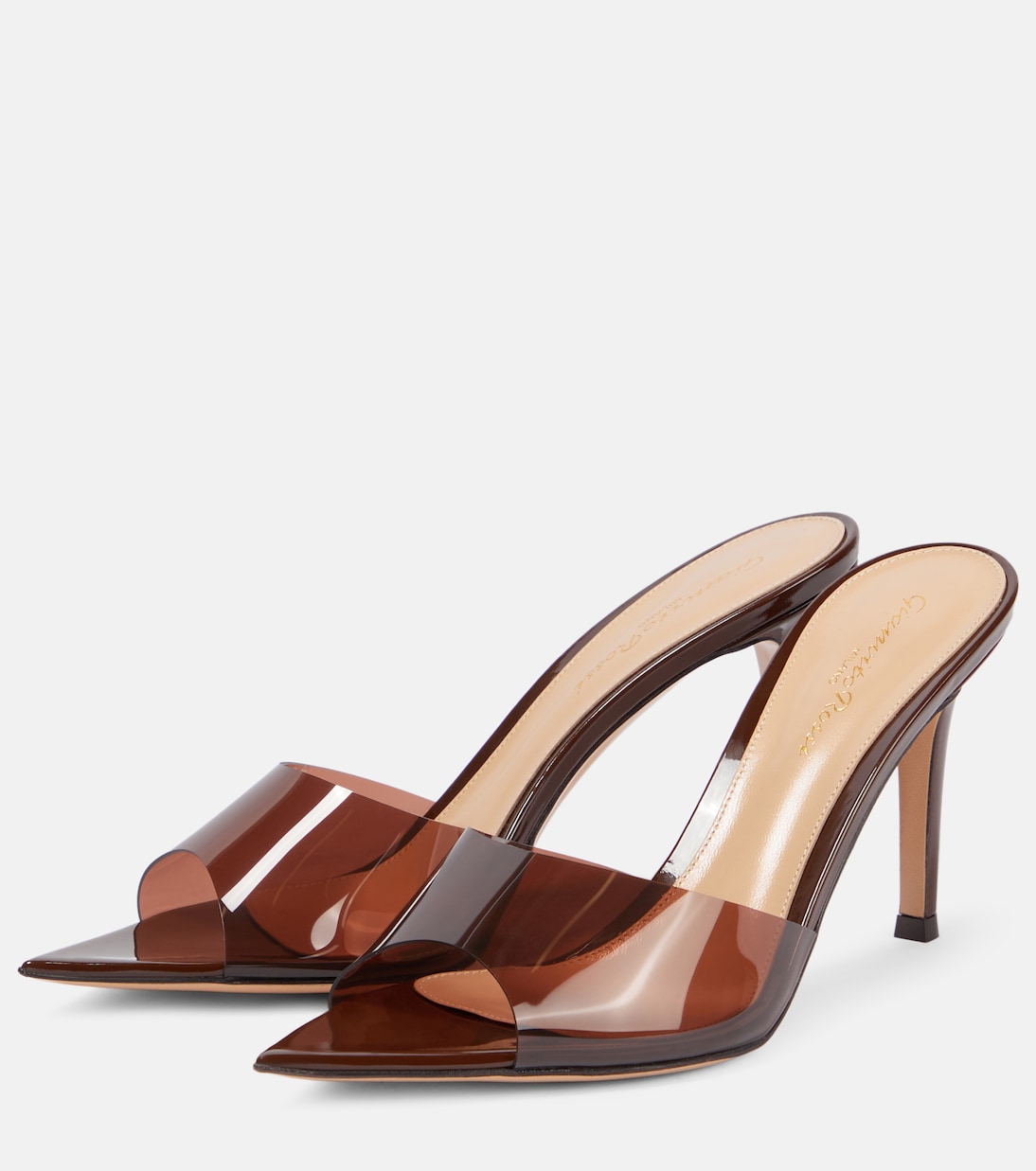 Mules Elle 85 in TPU e vernice | Gianvito Rossi