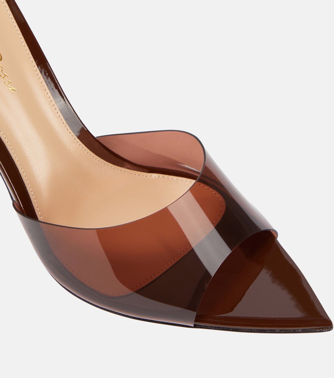 Mules Elle 85 in TPU e vernice | Gianvito Rossi