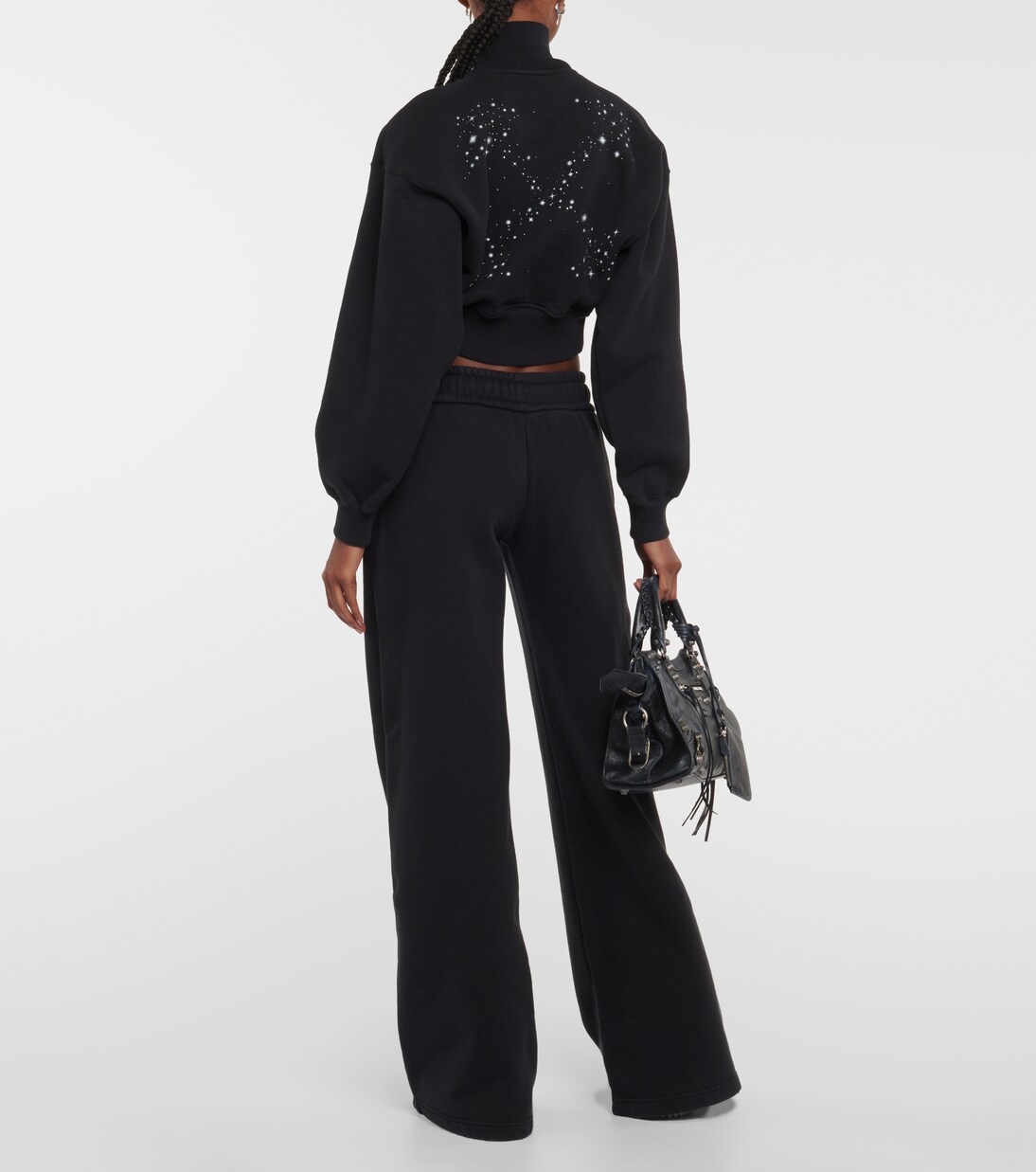 Bling Star cropped sweatshirt in black Off White Mytheresa