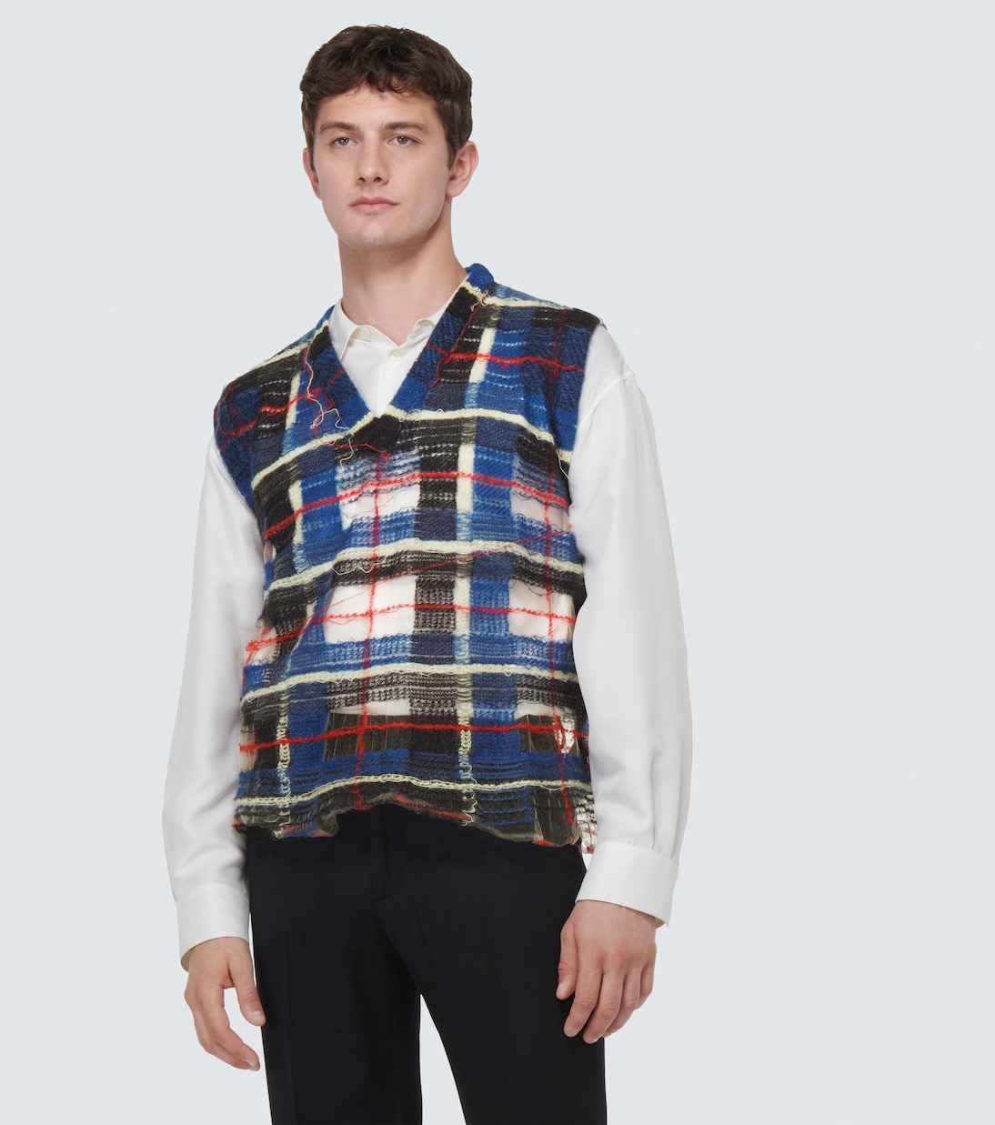 Distressed mohair-blend vest | Maison Margiela