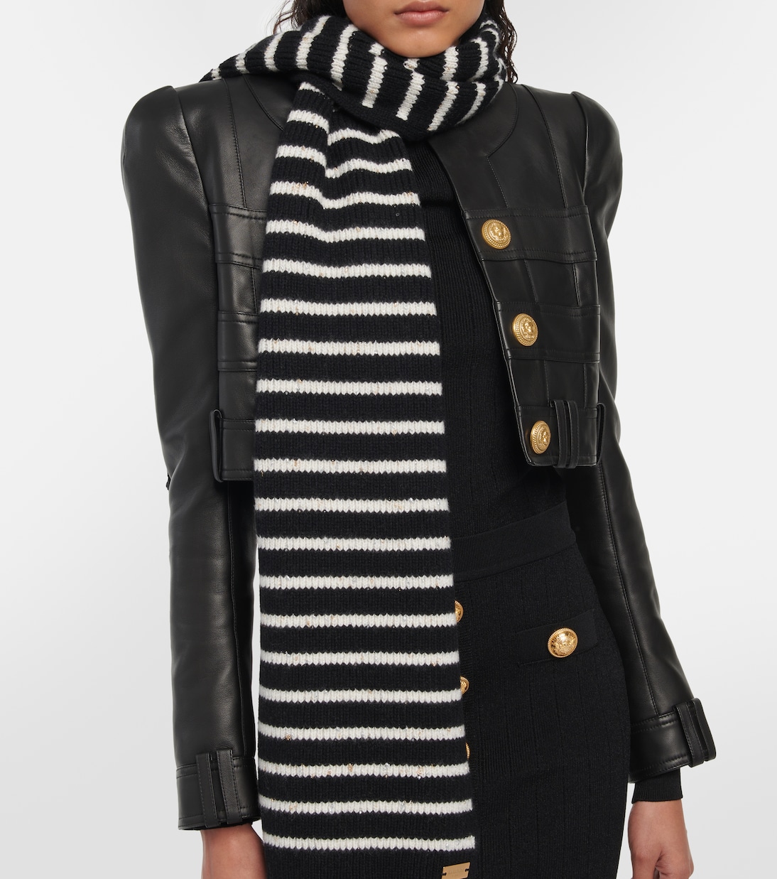 Pañuelo en mezcla de cachemir a rayas | Balmain