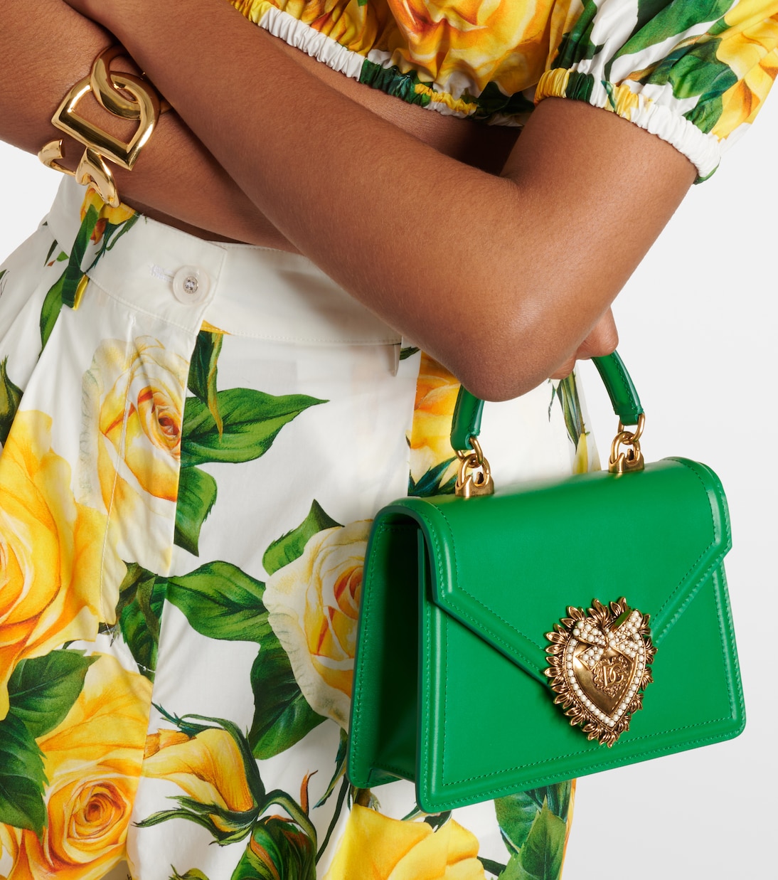 Verzierte Tote Devotion Small aus Leder | Dolce&Gabbana