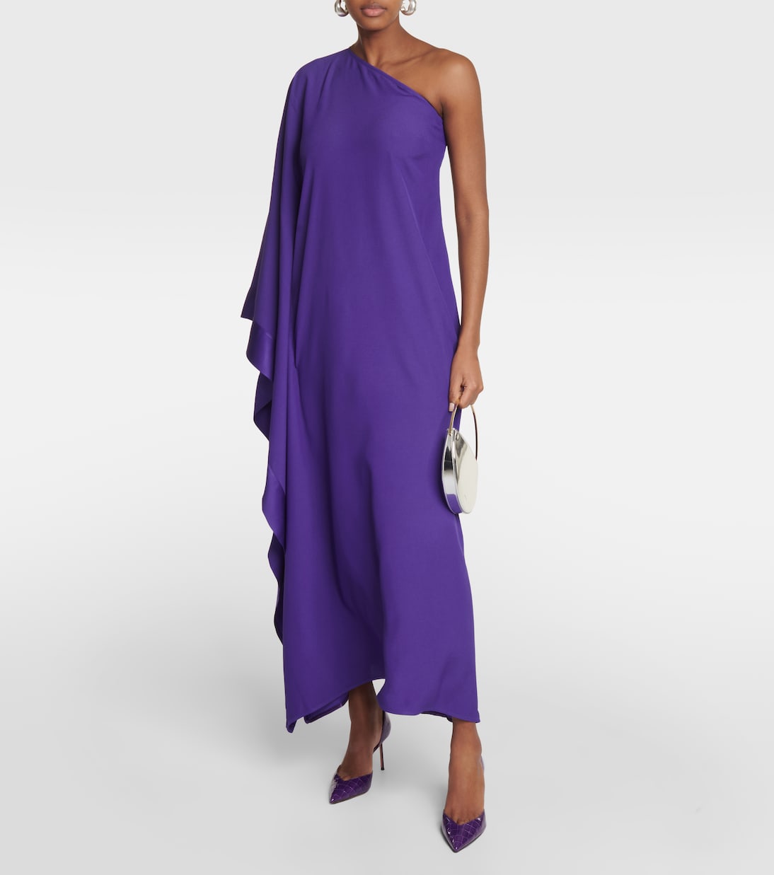 One-Shoulder-Robe Betsy aus Crêpe | Taller Marmo