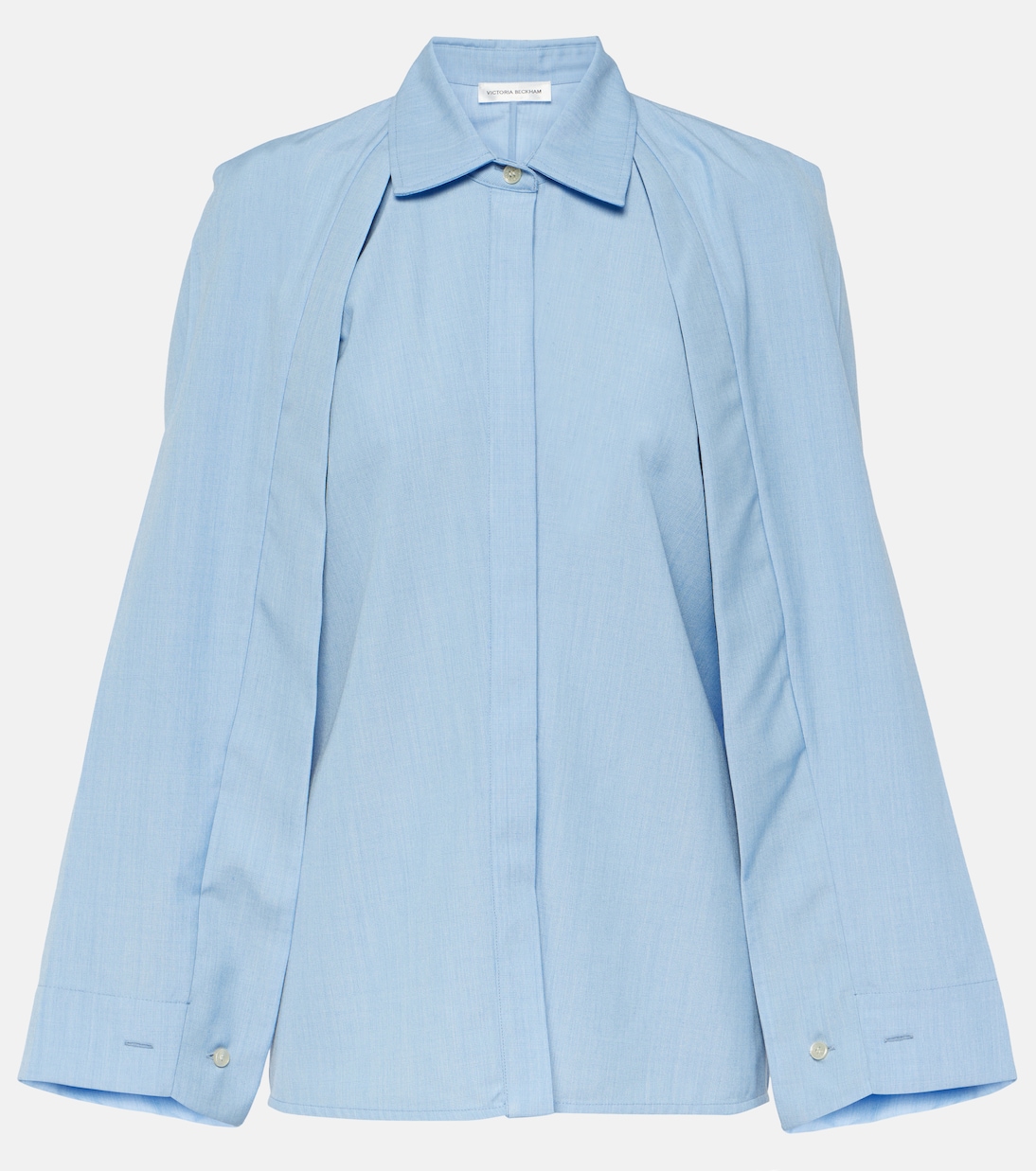 Blusa in lana vergine con mantella | Victoria Beckham