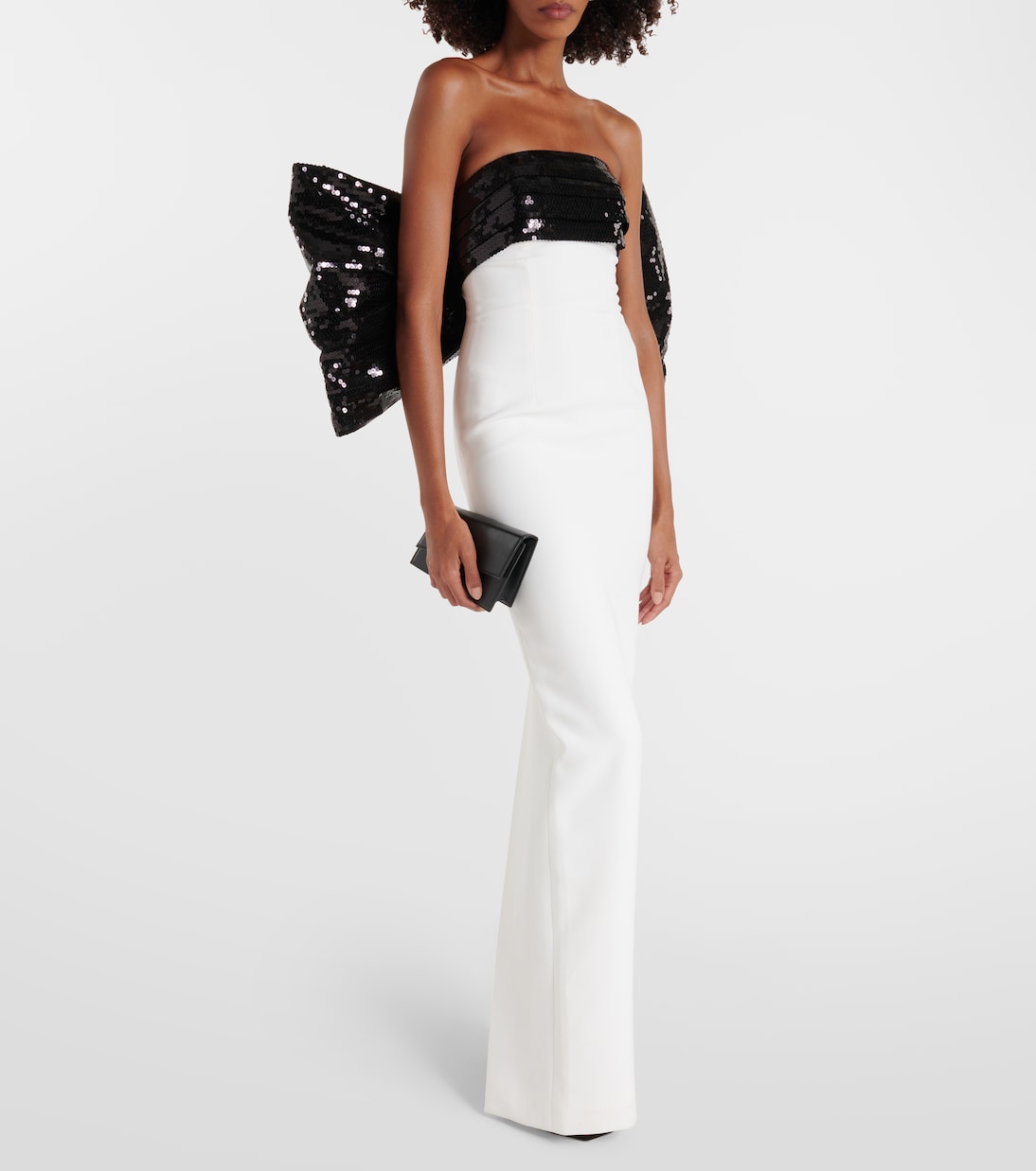 Sequined bow-detail gown | Mônot