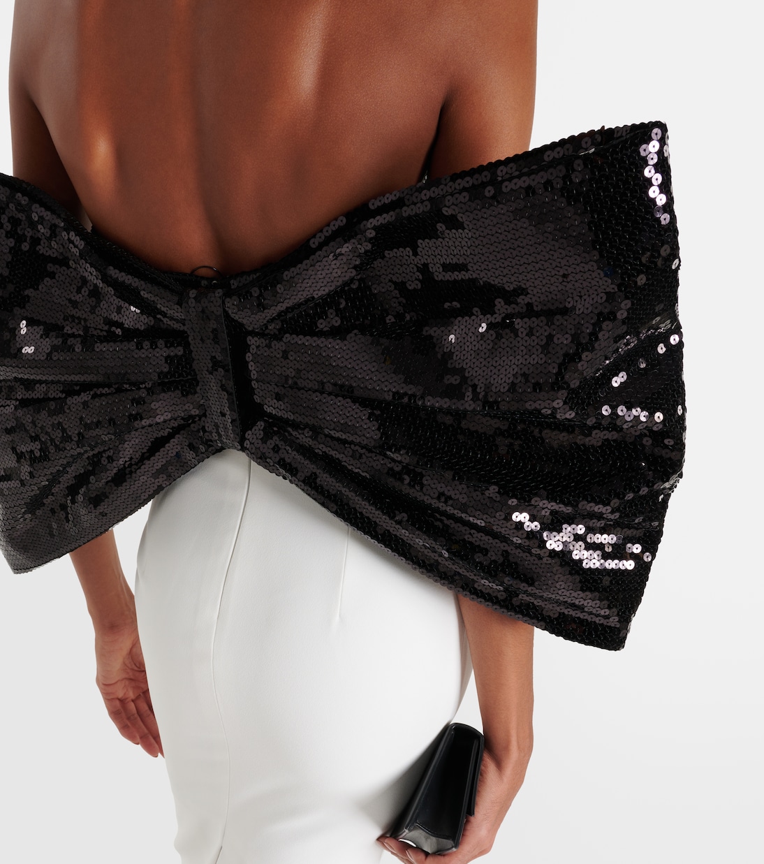 Sequined bow-detail gown | Mônot