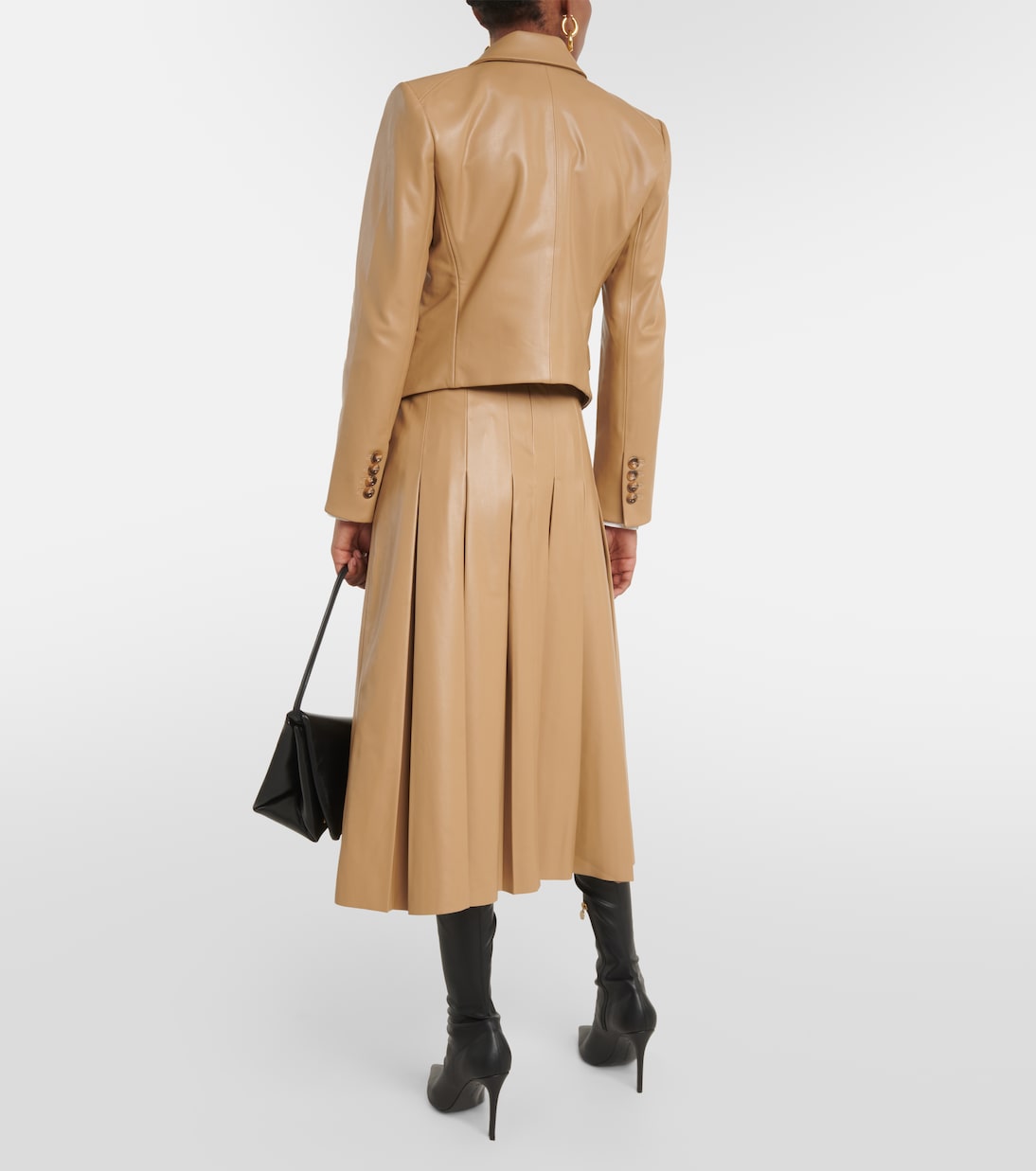 Cooke single-breasted faux leather jacket  | Veronica Beard