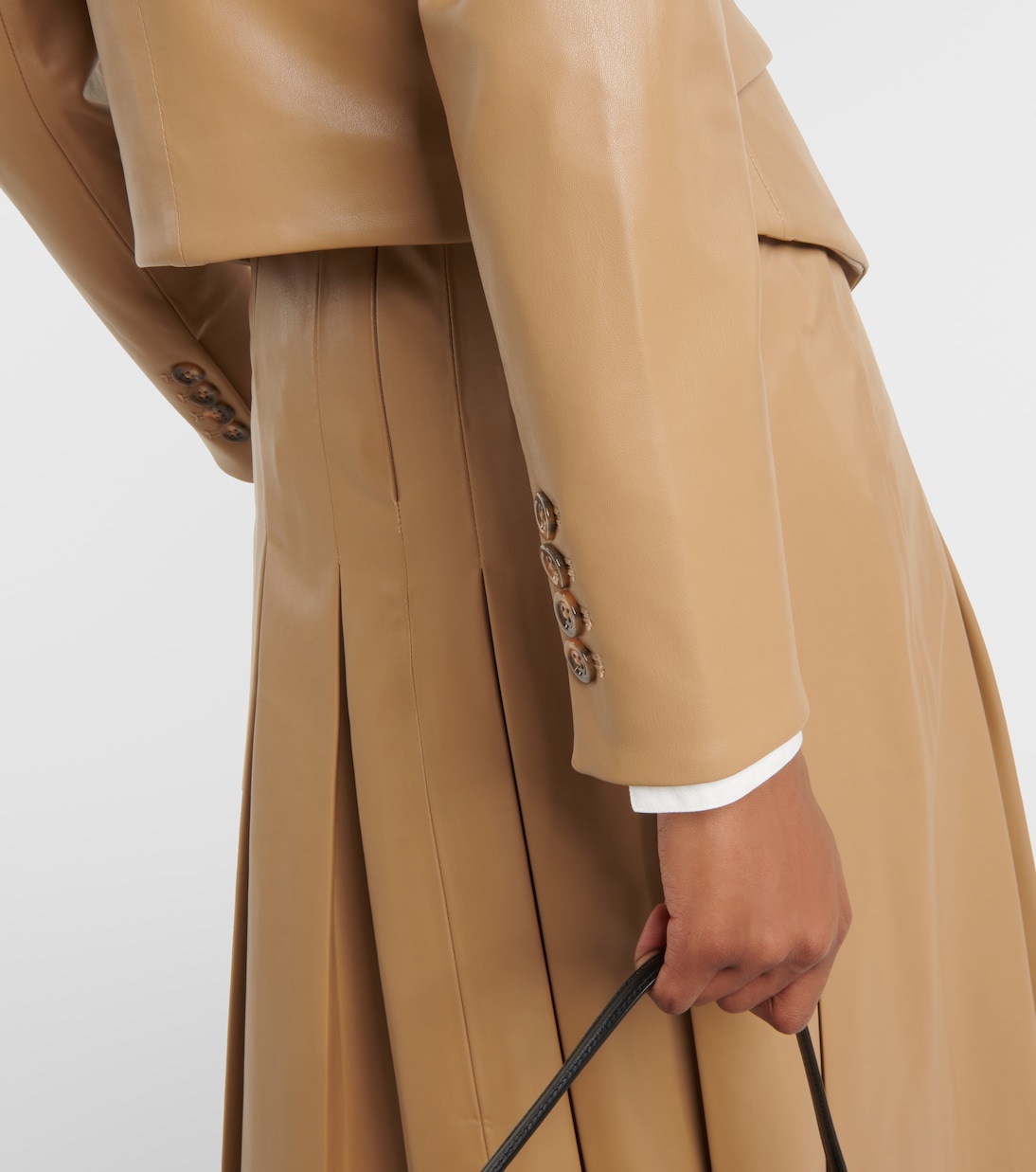Cooke single-breasted faux leather jacket  | Veronica Beard
