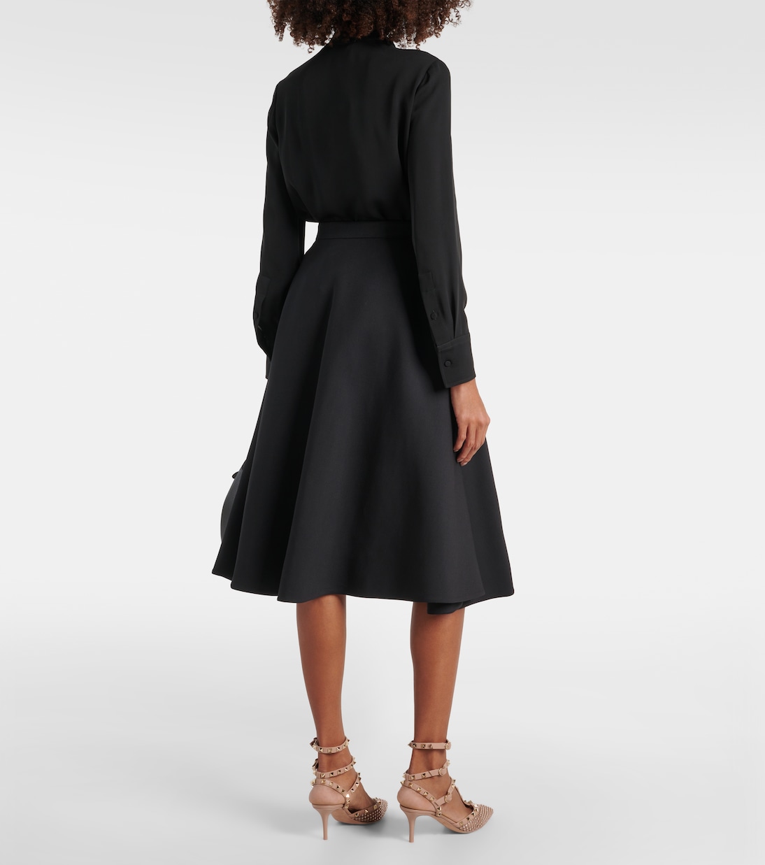 Jupe midi en Crêpe Couture | Valentino