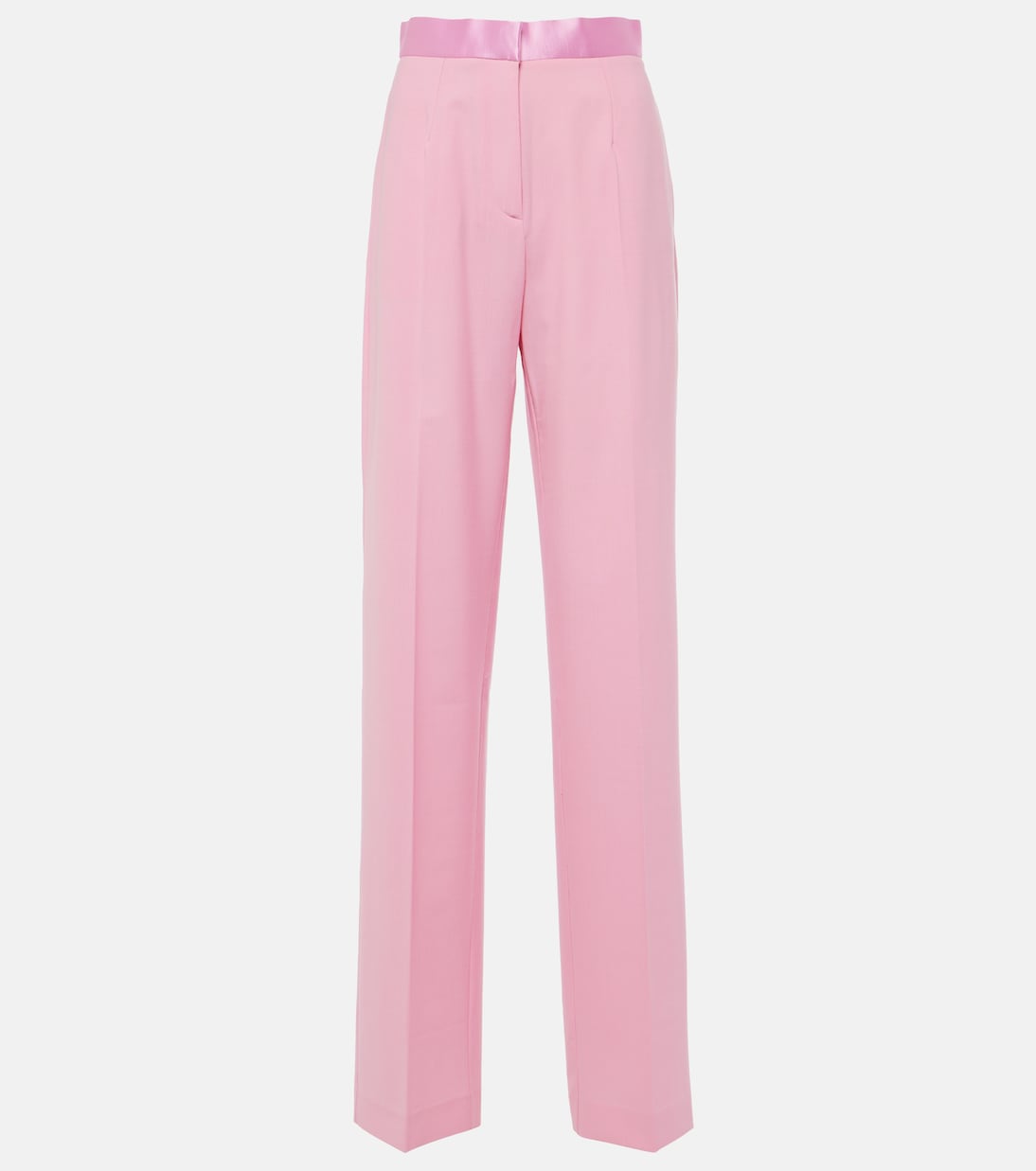 Pantaloni regular in raso a vita alta | Nensi Dojaka