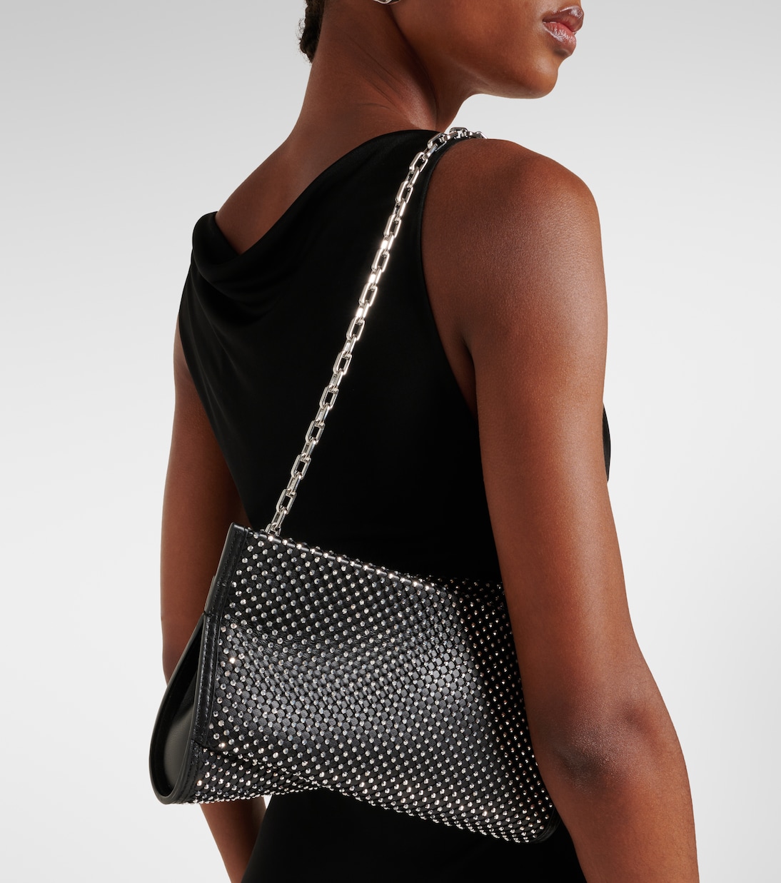 Clutch Loubitwist Small aus Leder mit Kristallen | Christian Louboutin