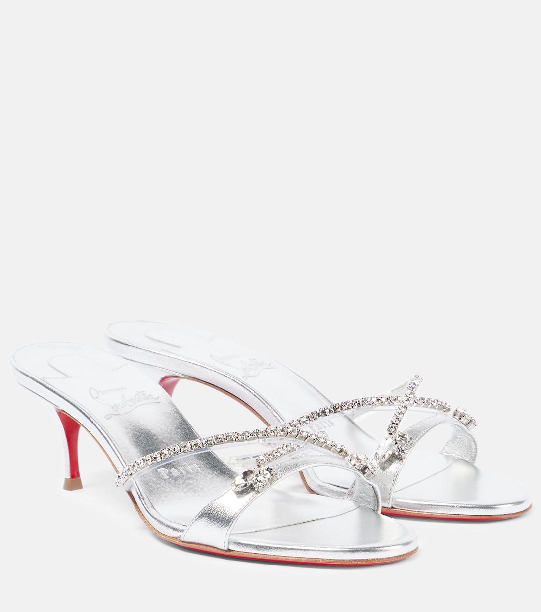 Sandali Queen 55 in pelle con cristalli | Christian Louboutin