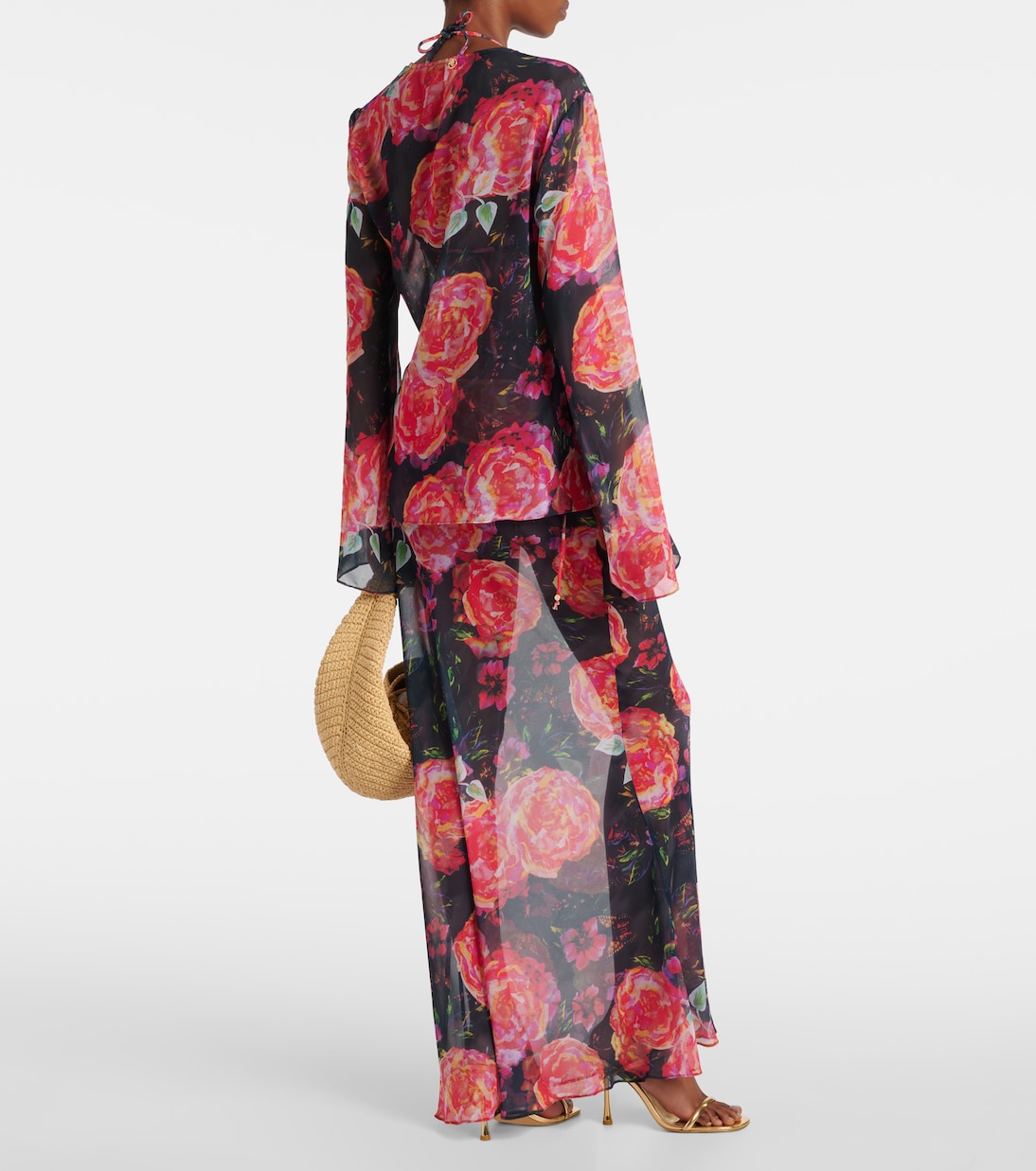 Copricostume Vanessa in chiffon con stampa | Bananhot