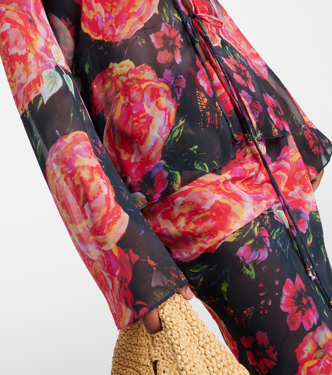 Copricostume Vanessa in chiffon con stampa | Bananhot