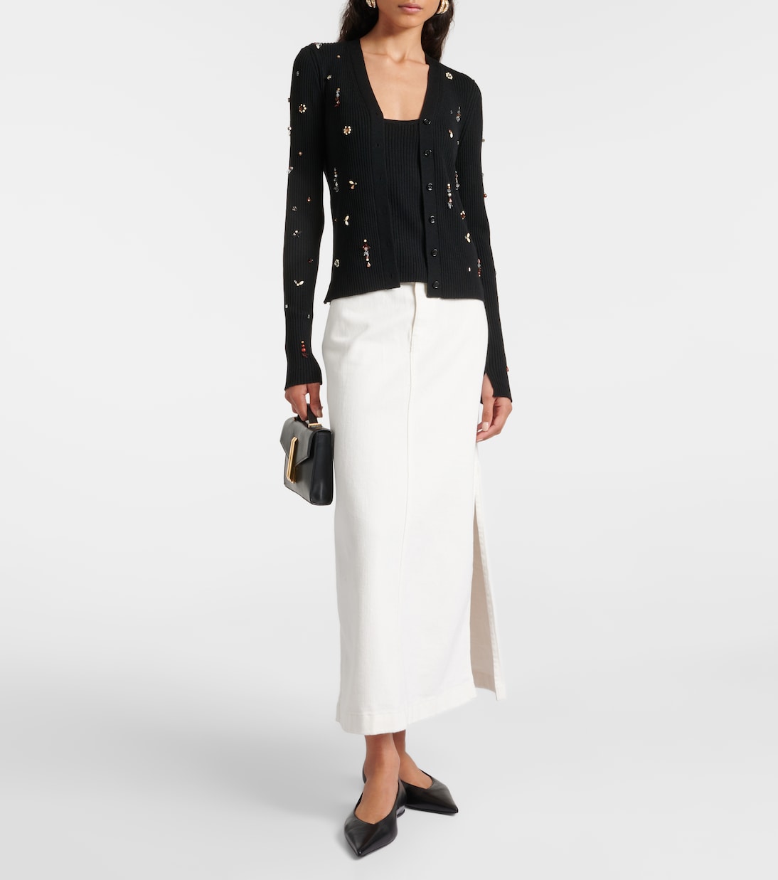 Embellished Merino embellished wool cardigan | Dorothee Schumacher