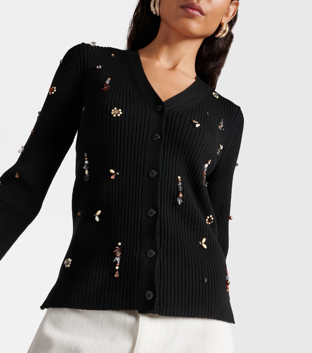 Embellished Merino embellished wool cardigan | Dorothee Schumacher