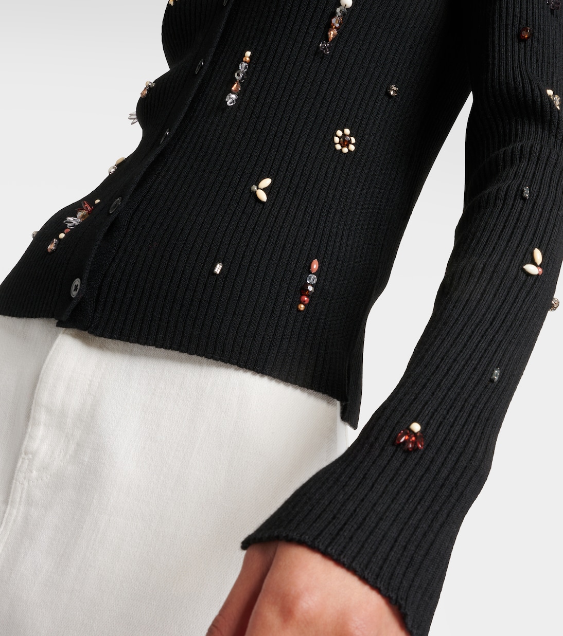 Embellished Merino embellished wool cardigan | Dorothee Schumacher