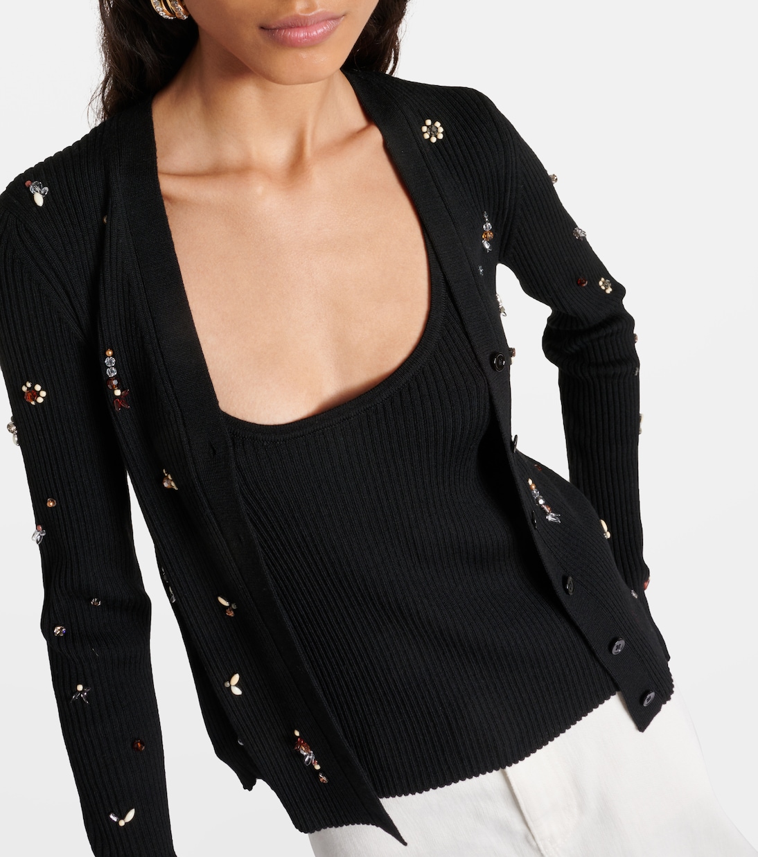 Embellished Merino embellished wool cardigan | Dorothee Schumacher