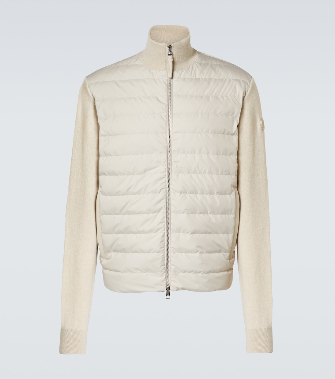Down paneled wool and cashmere jacket in beige Moncler Mytheresa