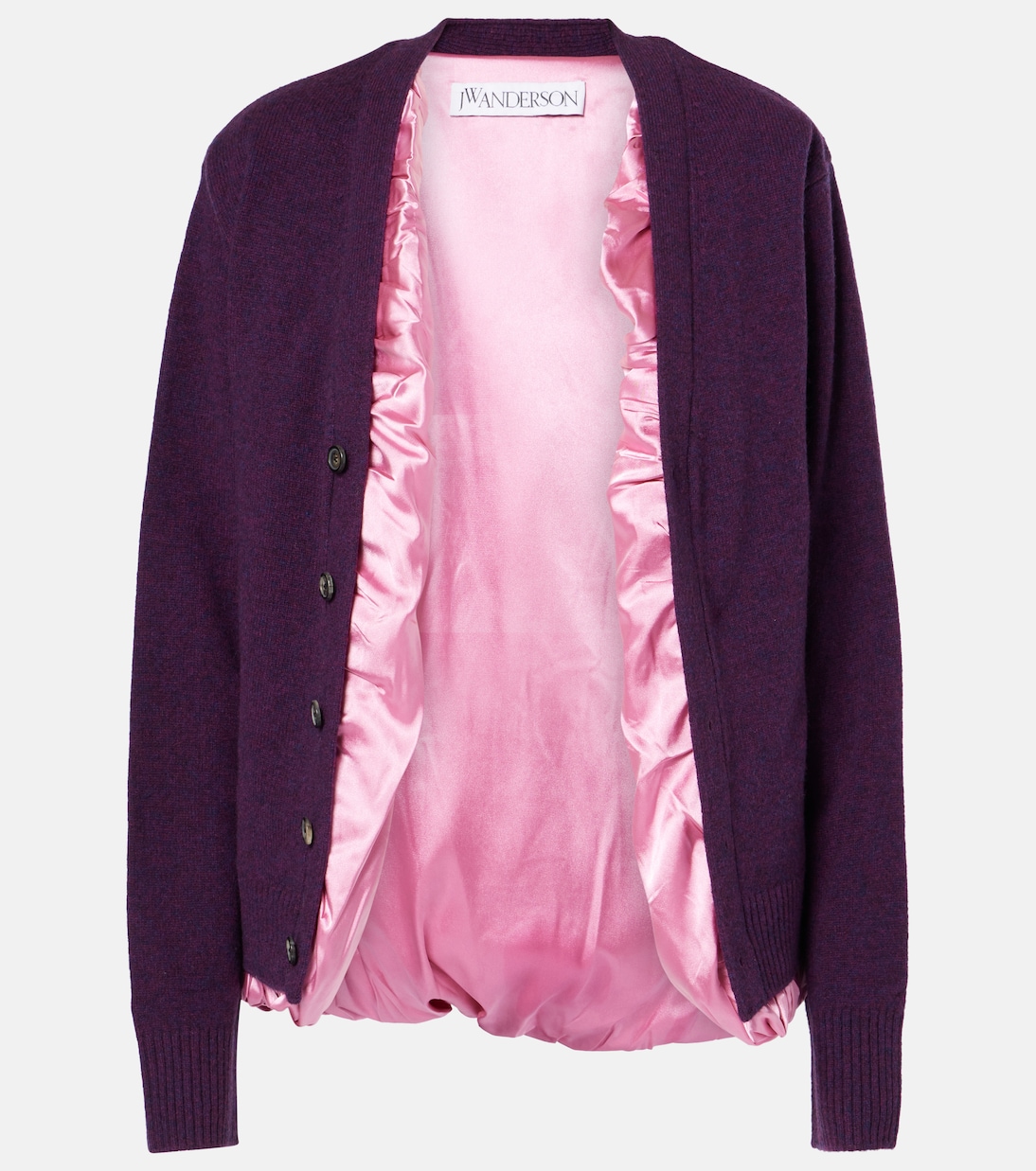 Wool and satin cardigan | JW Anderson