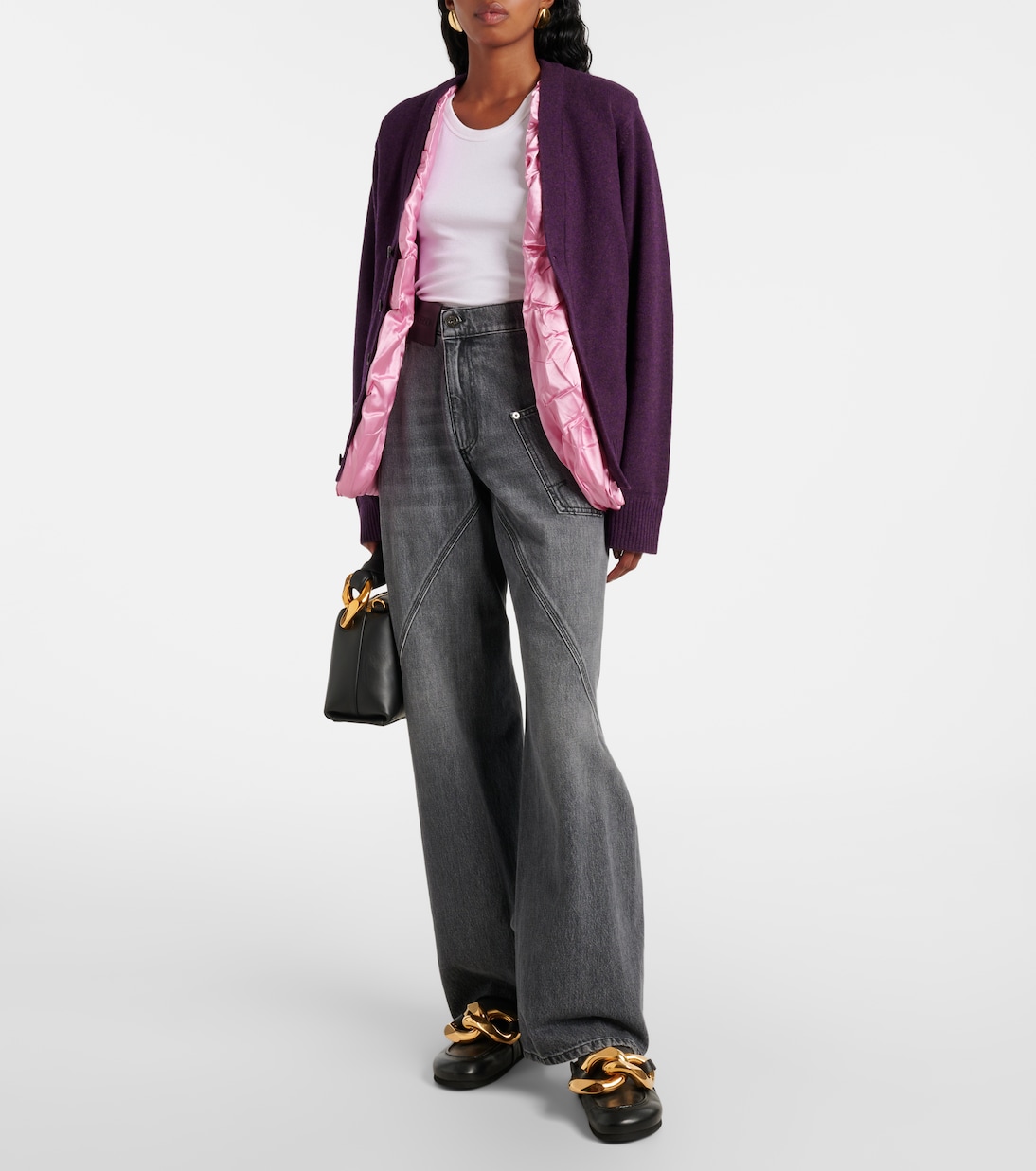 Wool and satin cardigan | JW Anderson