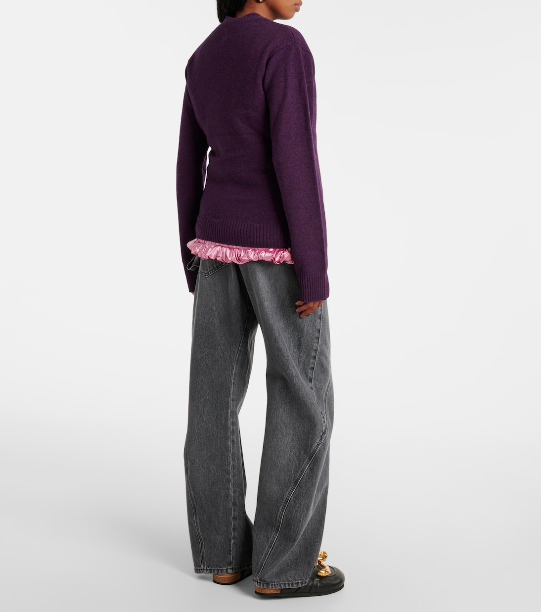 Wool and satin cardigan | JW Anderson