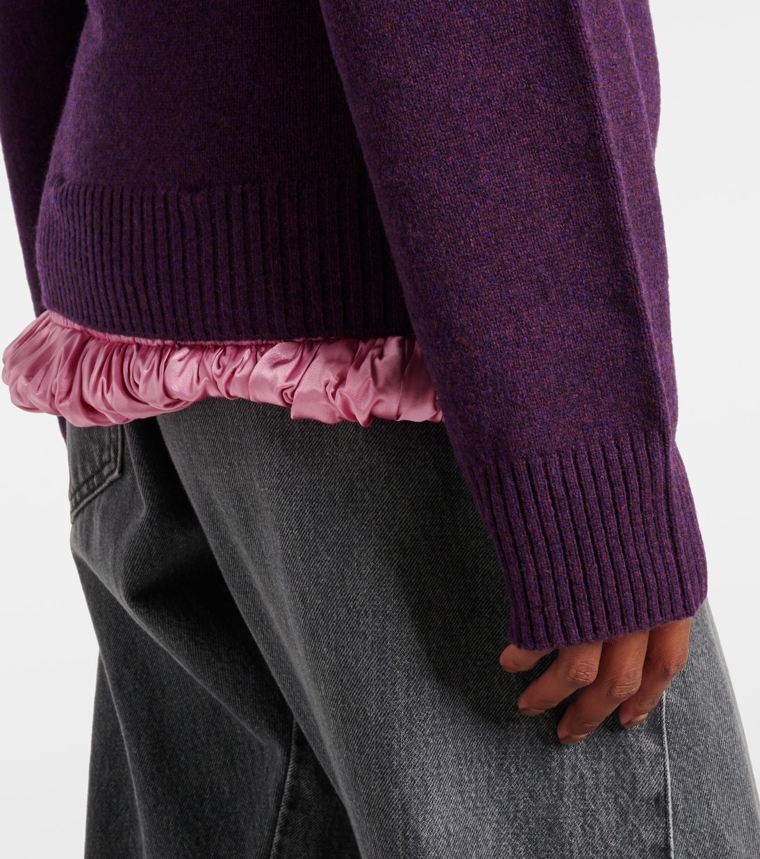 Wool and satin cardigan | JW Anderson