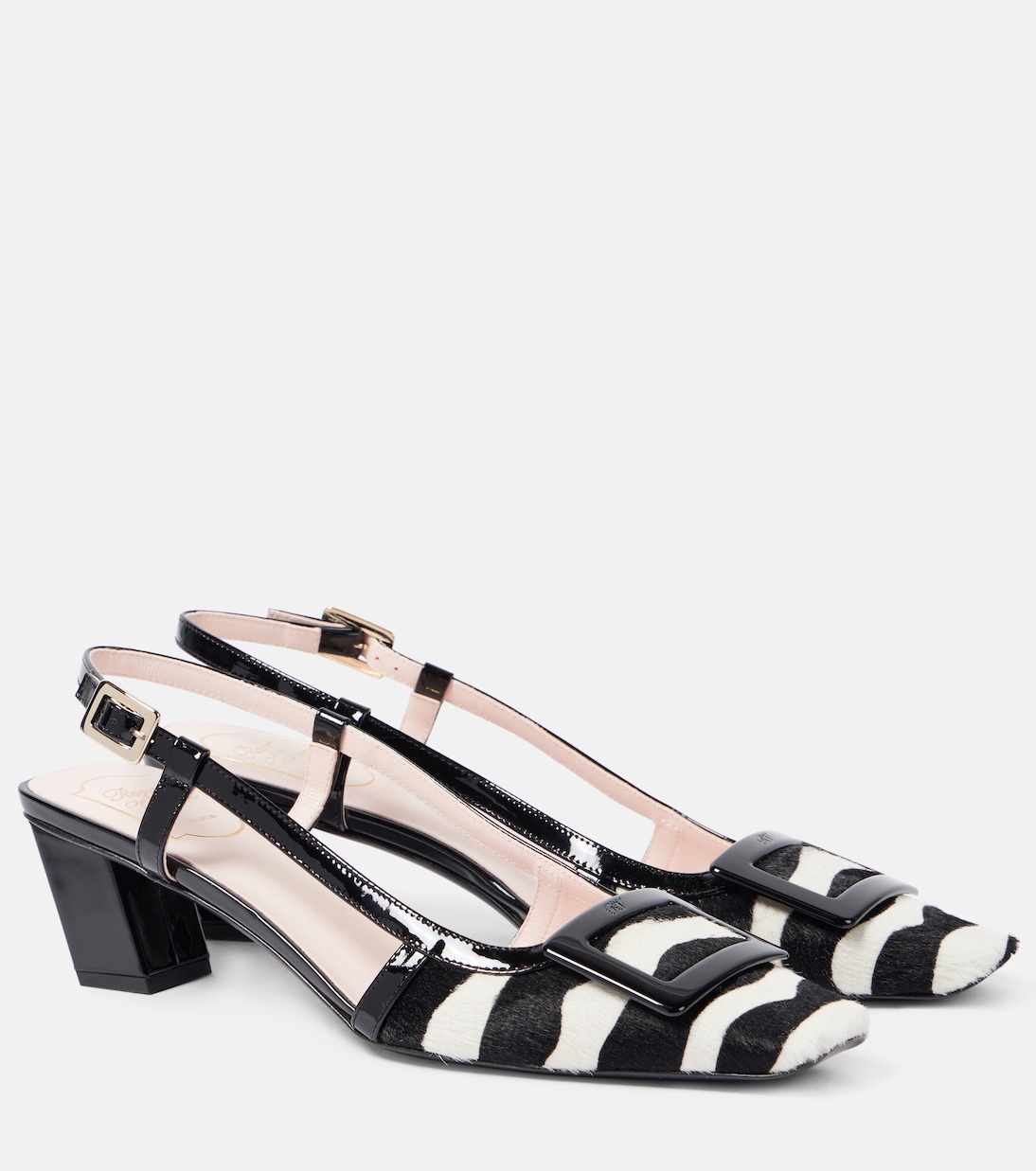 Belle Vivier 45 calf hair slingback pumps | Roger Vivier