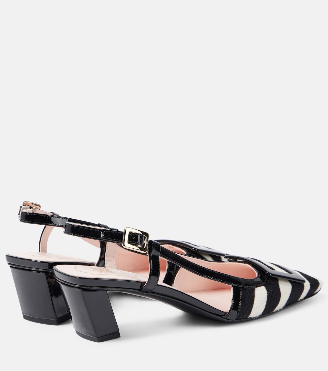 Belle Vivier 45 calf hair slingback pumps | Roger Vivier