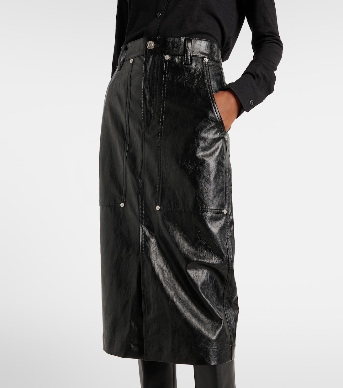 Gonna midi Angele in similpelle | Marant Etoile