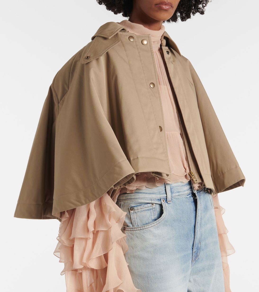Cápsula Corta de Gabardina de Algodón para Jóvenes - Chloé