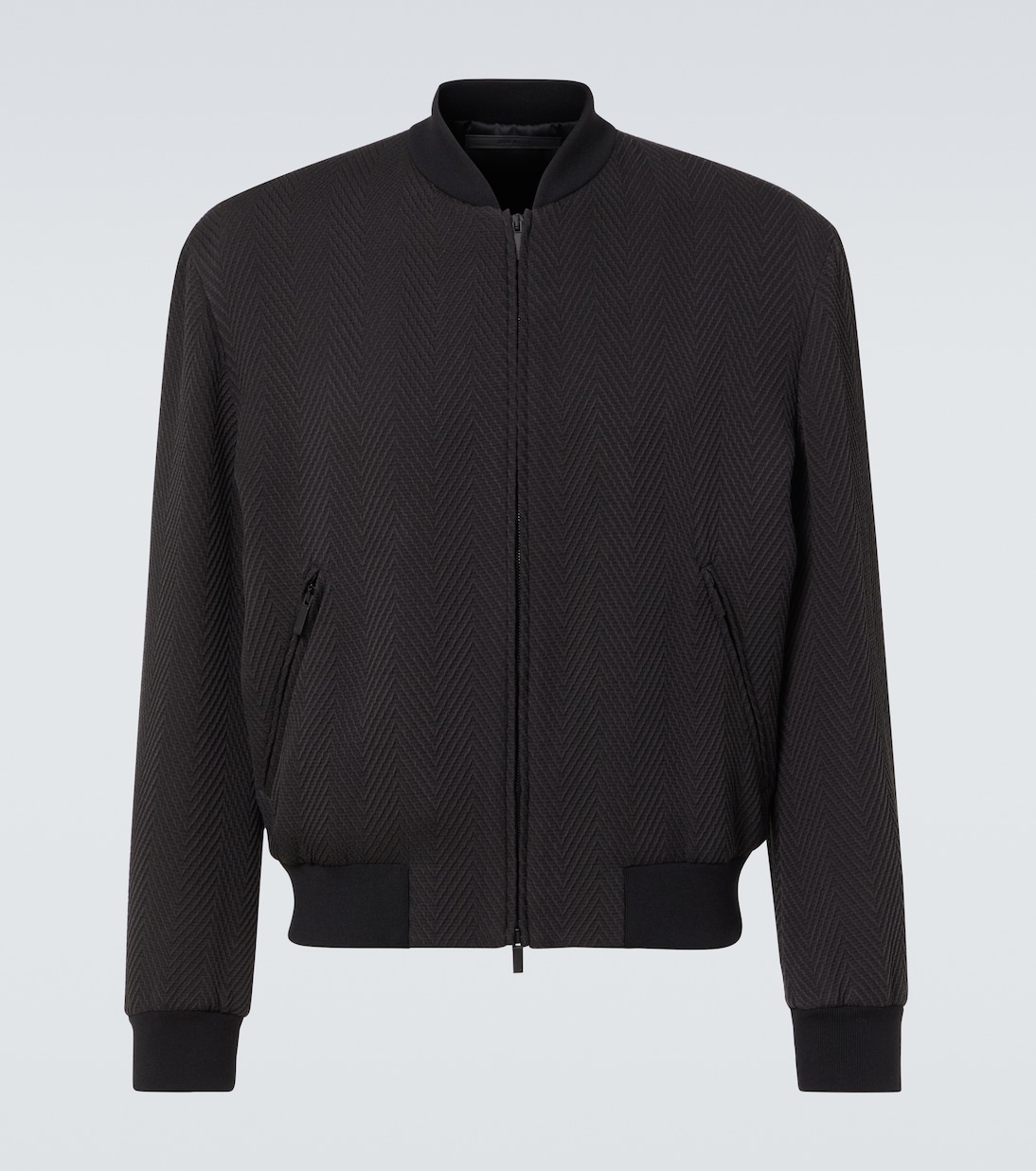 Chevron silk-blend blouson | Giorgio Armani