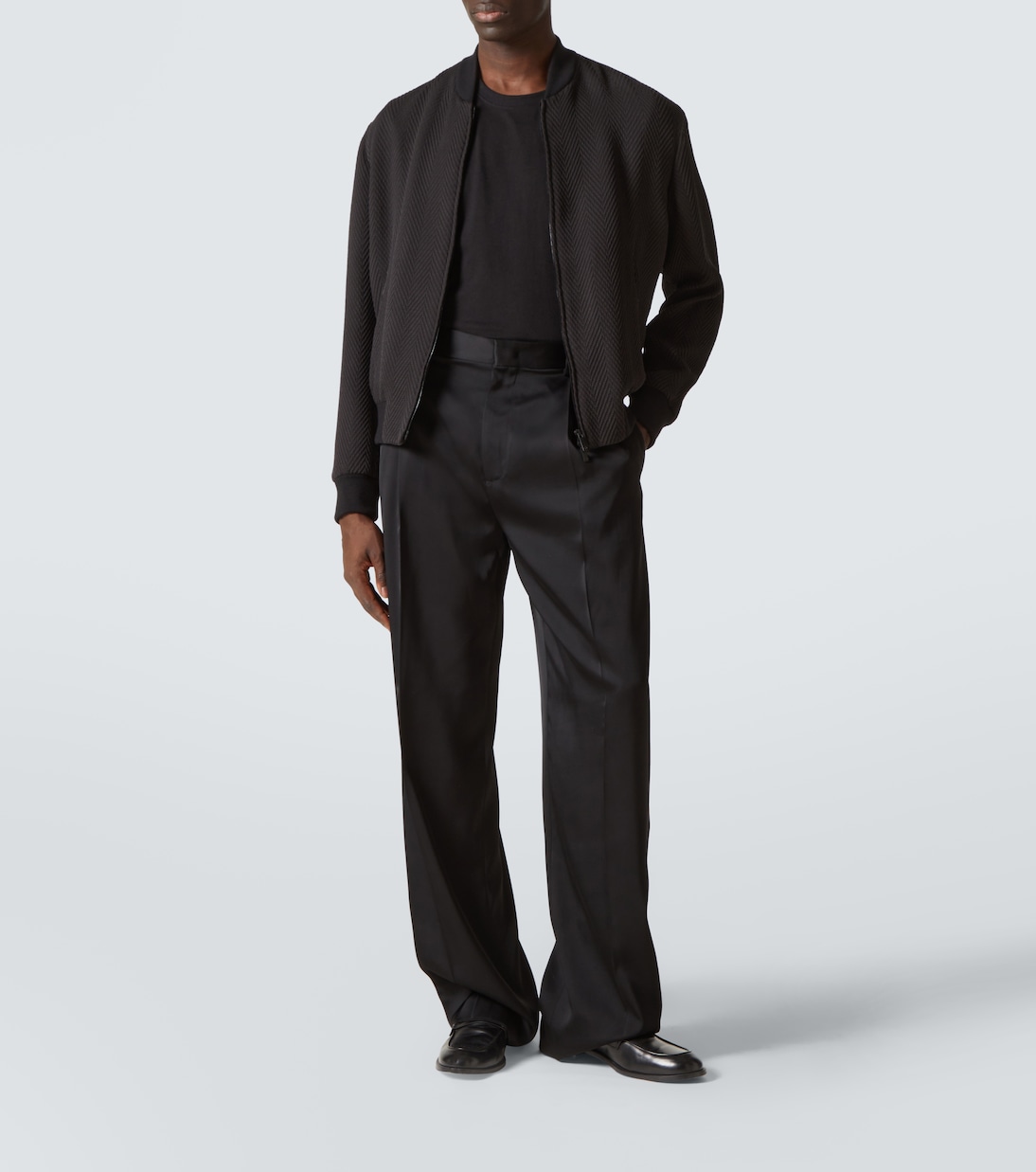 Chevron silk-blend blouson | Giorgio Armani