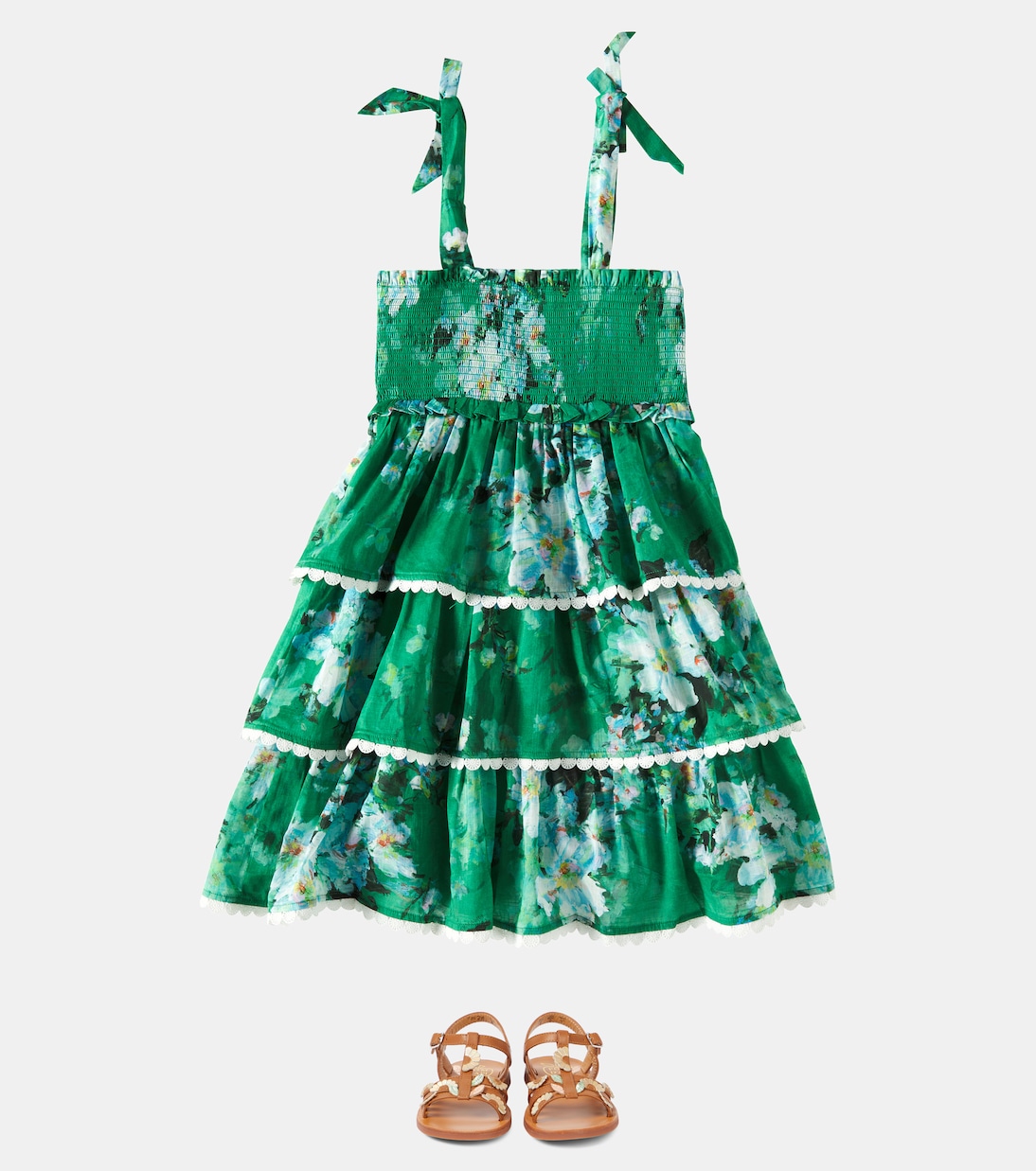 Robe Everley en coton à fleurs | Zimmermann Kids