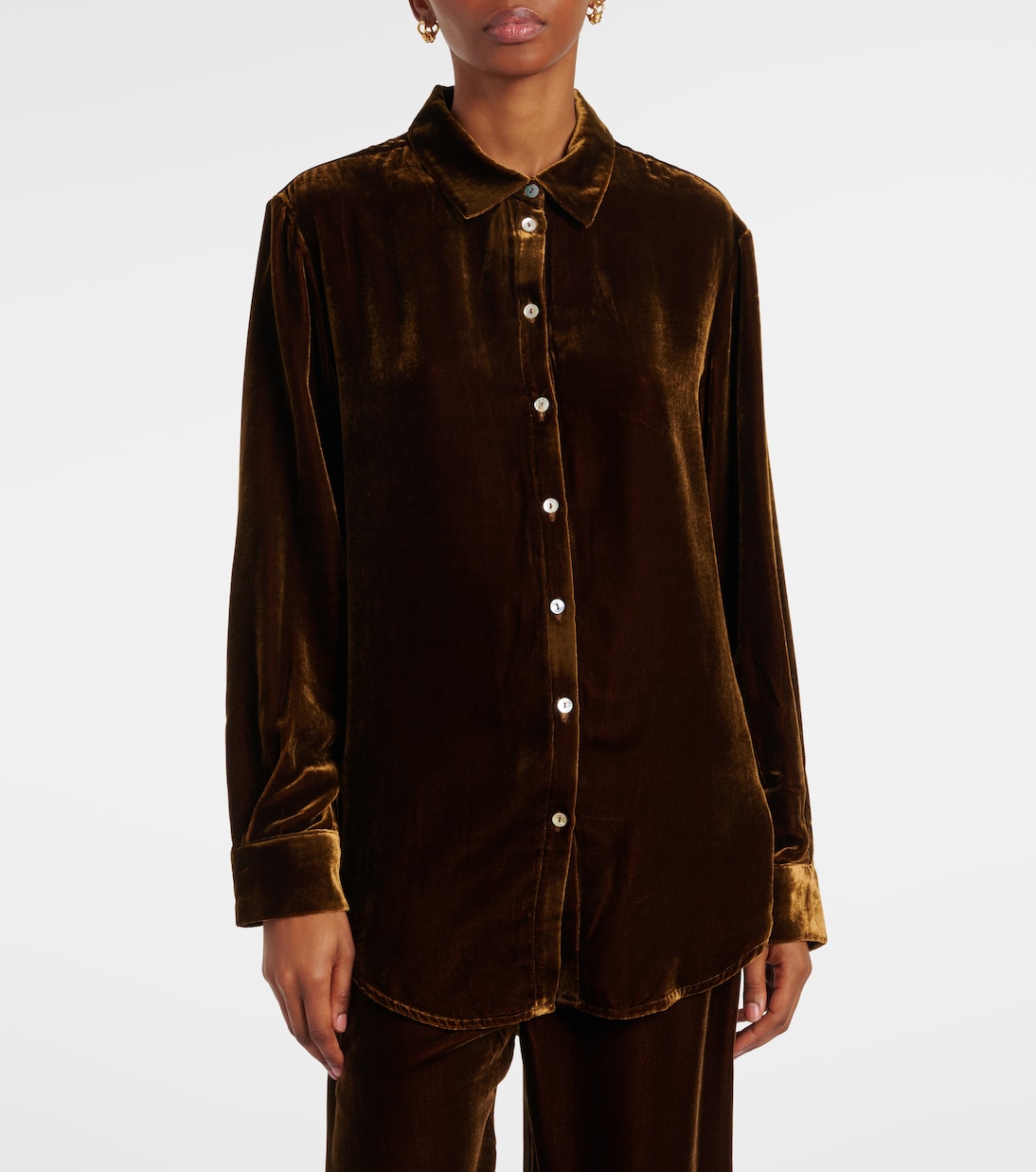 Camicia pigiama London in velluto | Asceno