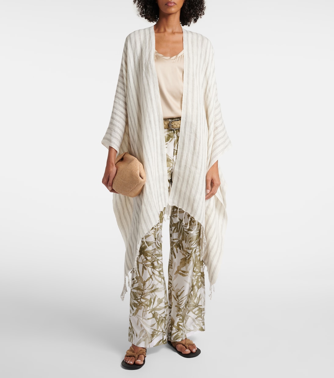 Fold-Over Small raffia clutch | Brunello Cucinelli