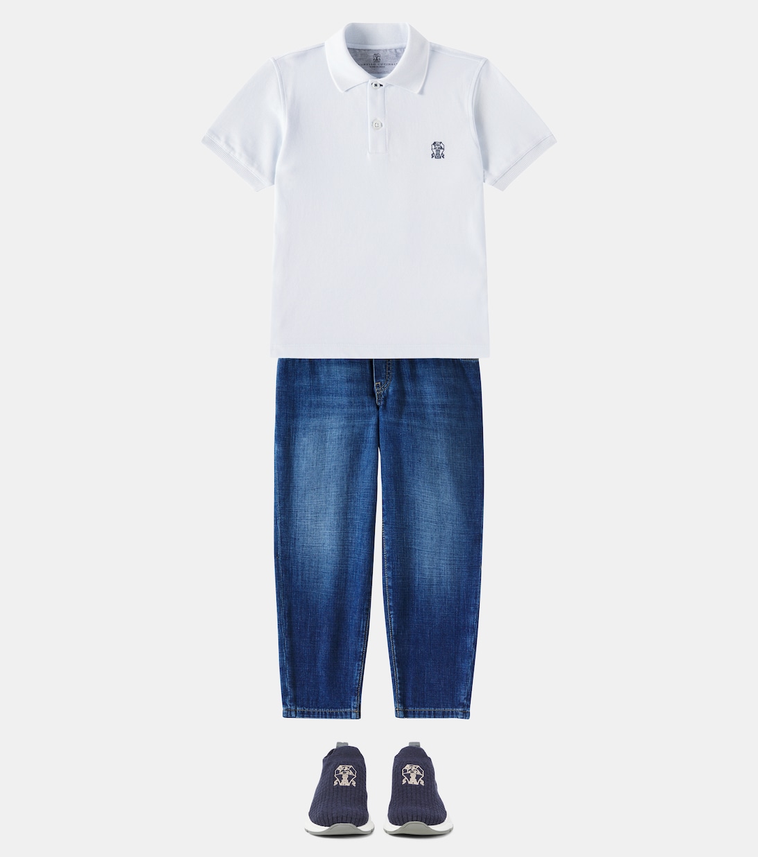 Polohemd aus Baumwoll-Piqué | Brunello Cucinelli Kids