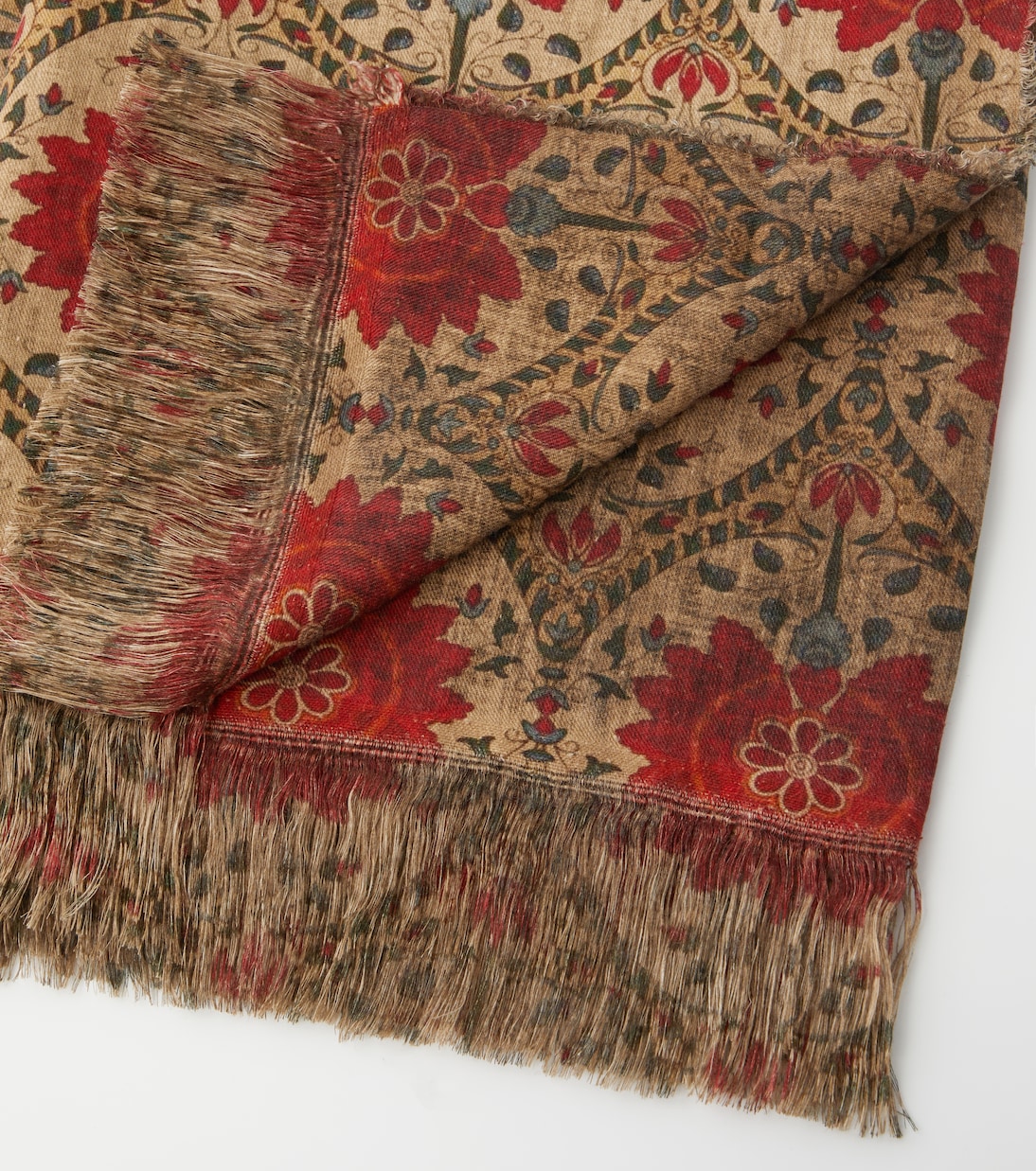 Tormento fringed linen tablecloth  | The House of Lyria