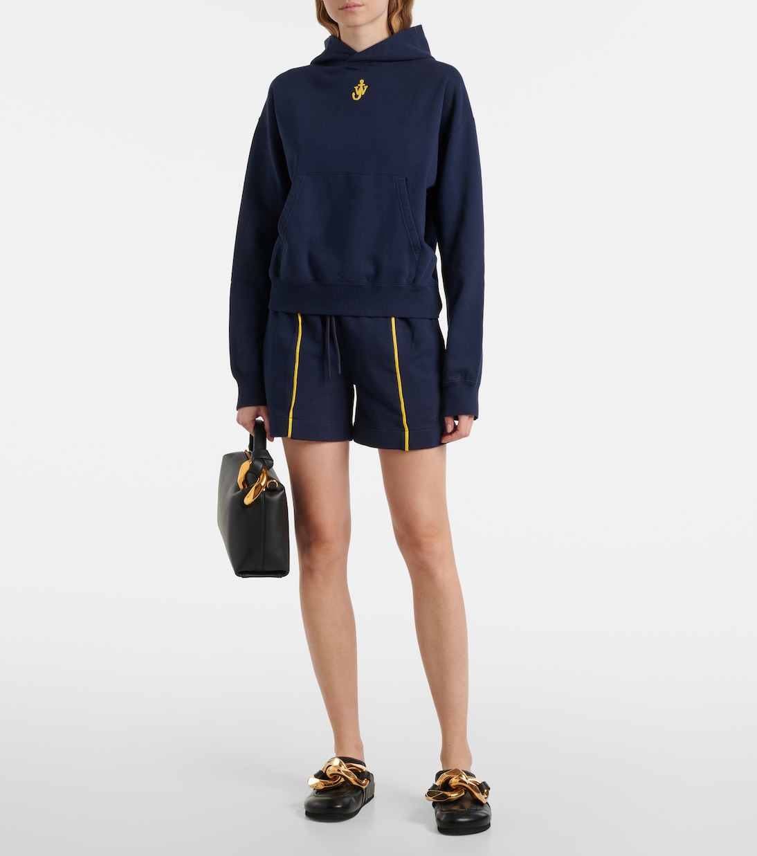 Felpa cropped Anchor con cappuccio | JW Anderson