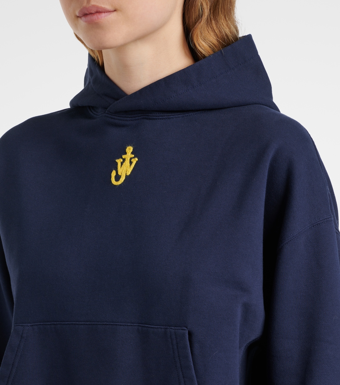 Felpa cropped Anchor con cappuccio | JW Anderson
