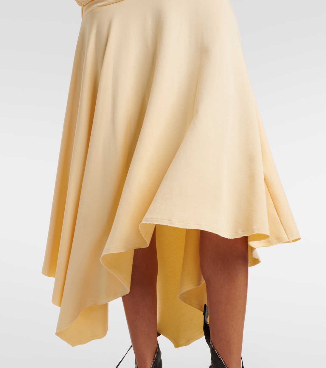 Cutout asymmetric jersey midi dress | Acne Studios