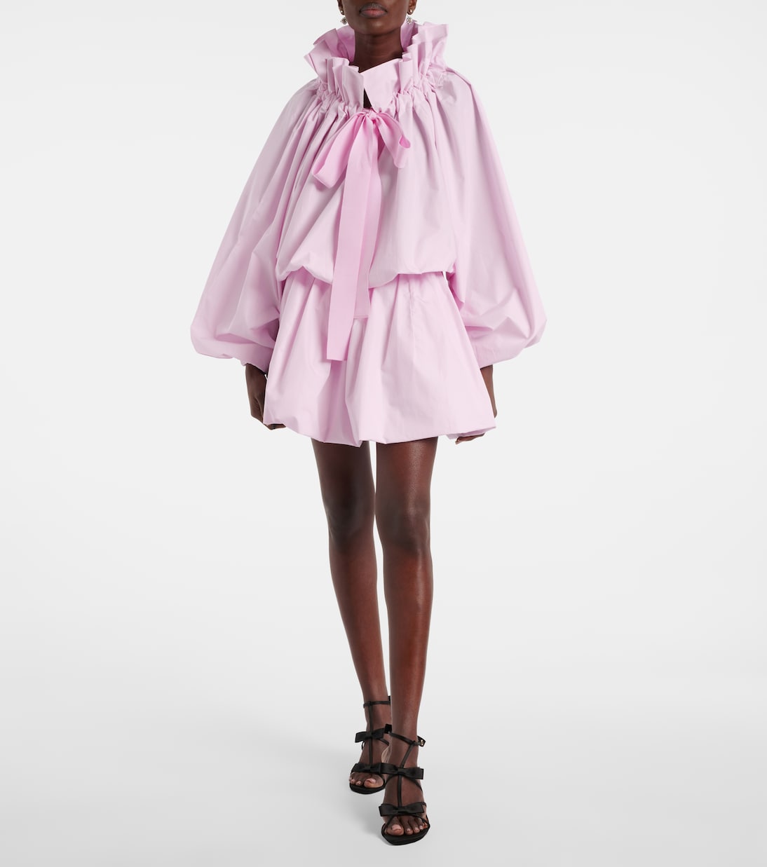 Iconic bow-detail ruffled cotton blouse | Patou