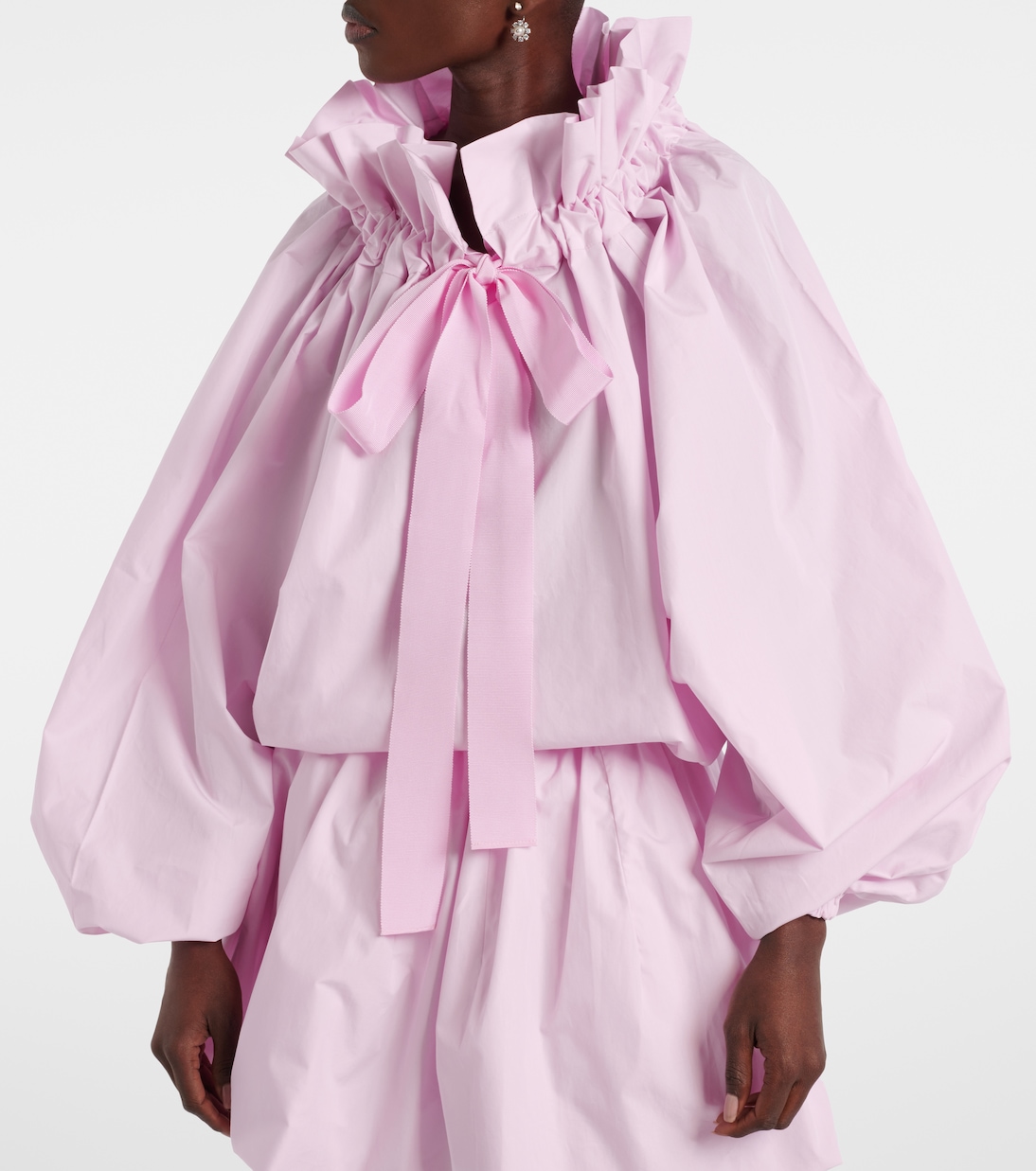 Iconic bow-detail ruffled cotton blouse | Patou