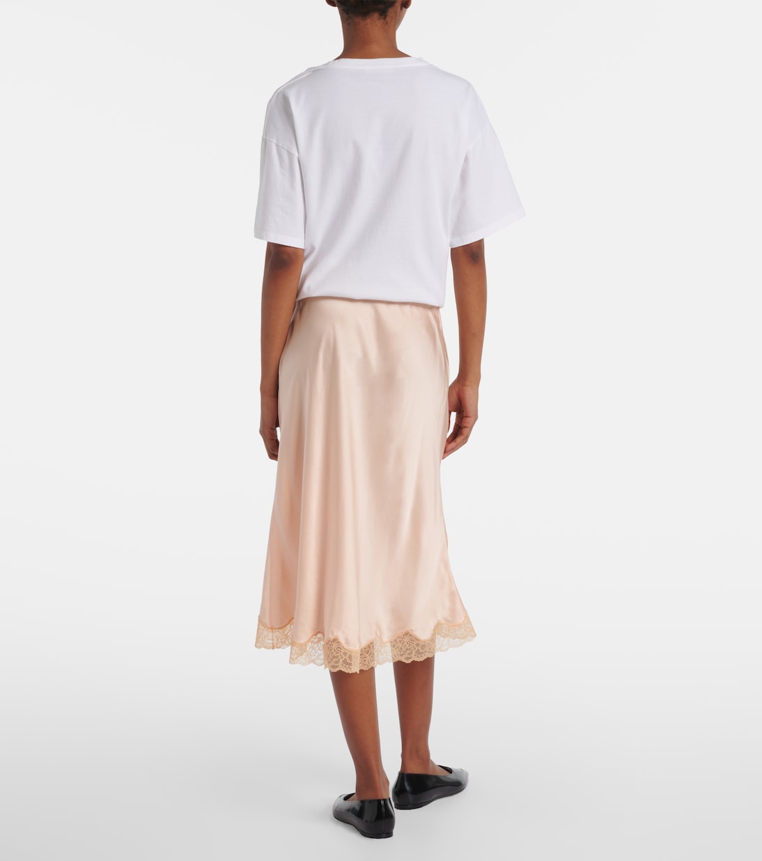 Falda midi Irene de seda | The Row