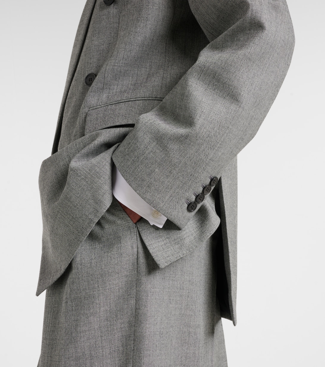 Double-breasted wool twill blazer | Saint Laurent