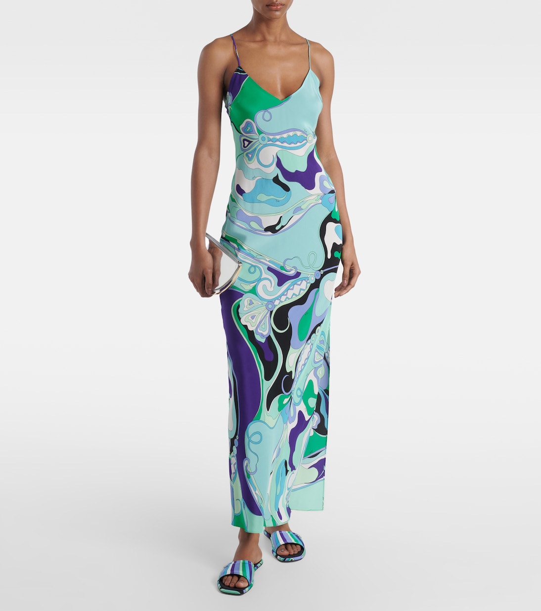 Orchidee printed silk maxi dress | Pucci