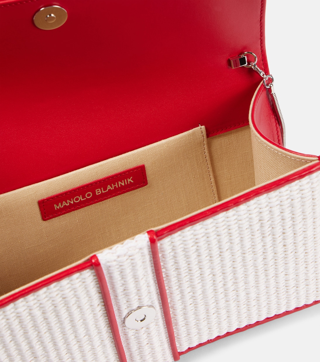 Maycap raffia-effect clutch | Manolo Blahnik