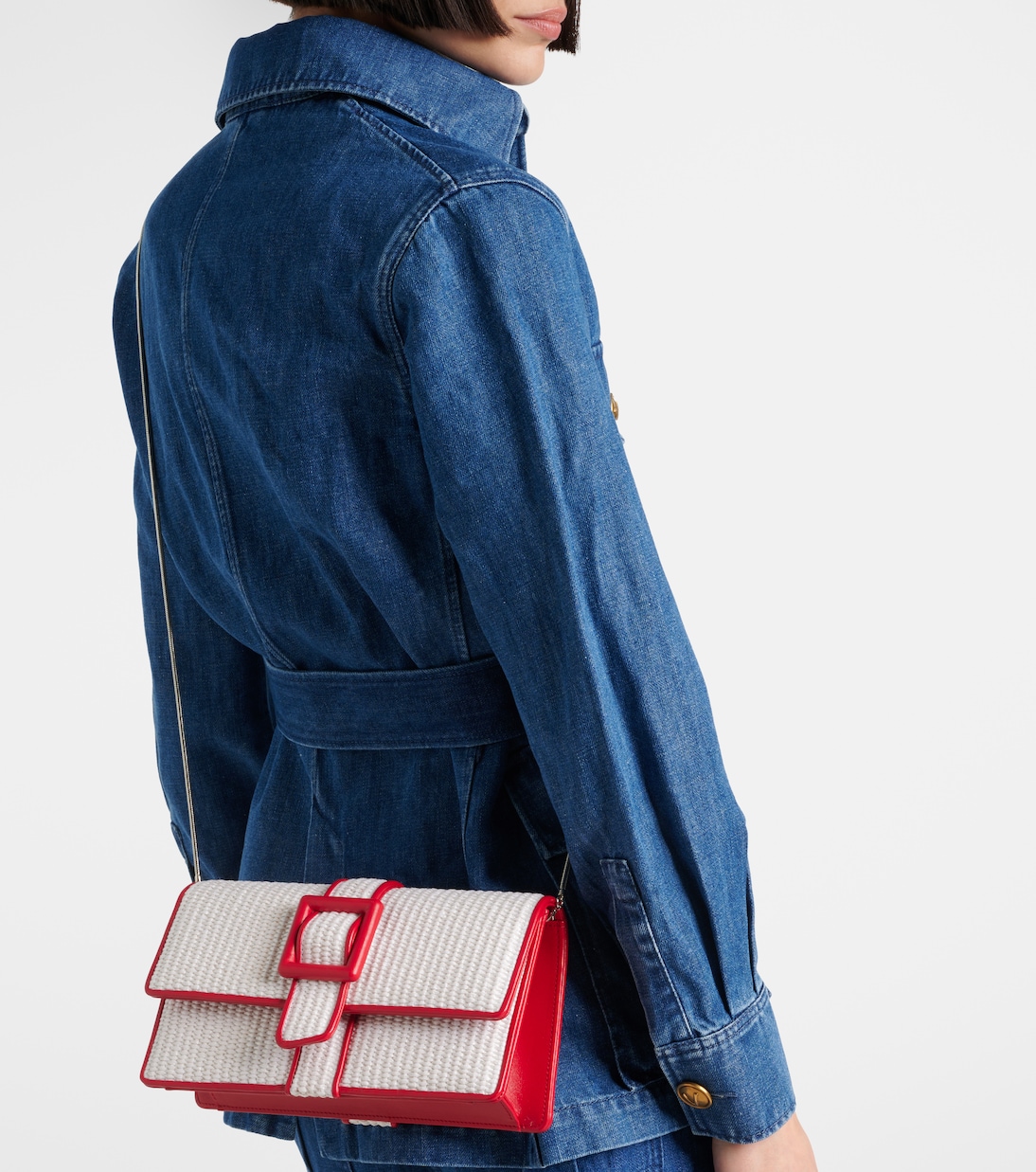 Maycap raffia-effect clutch | Manolo Blahnik