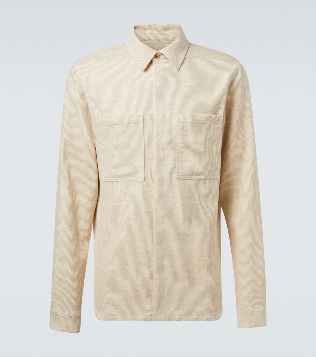 Cotton and linen corduroy overshirt | Rick Owens