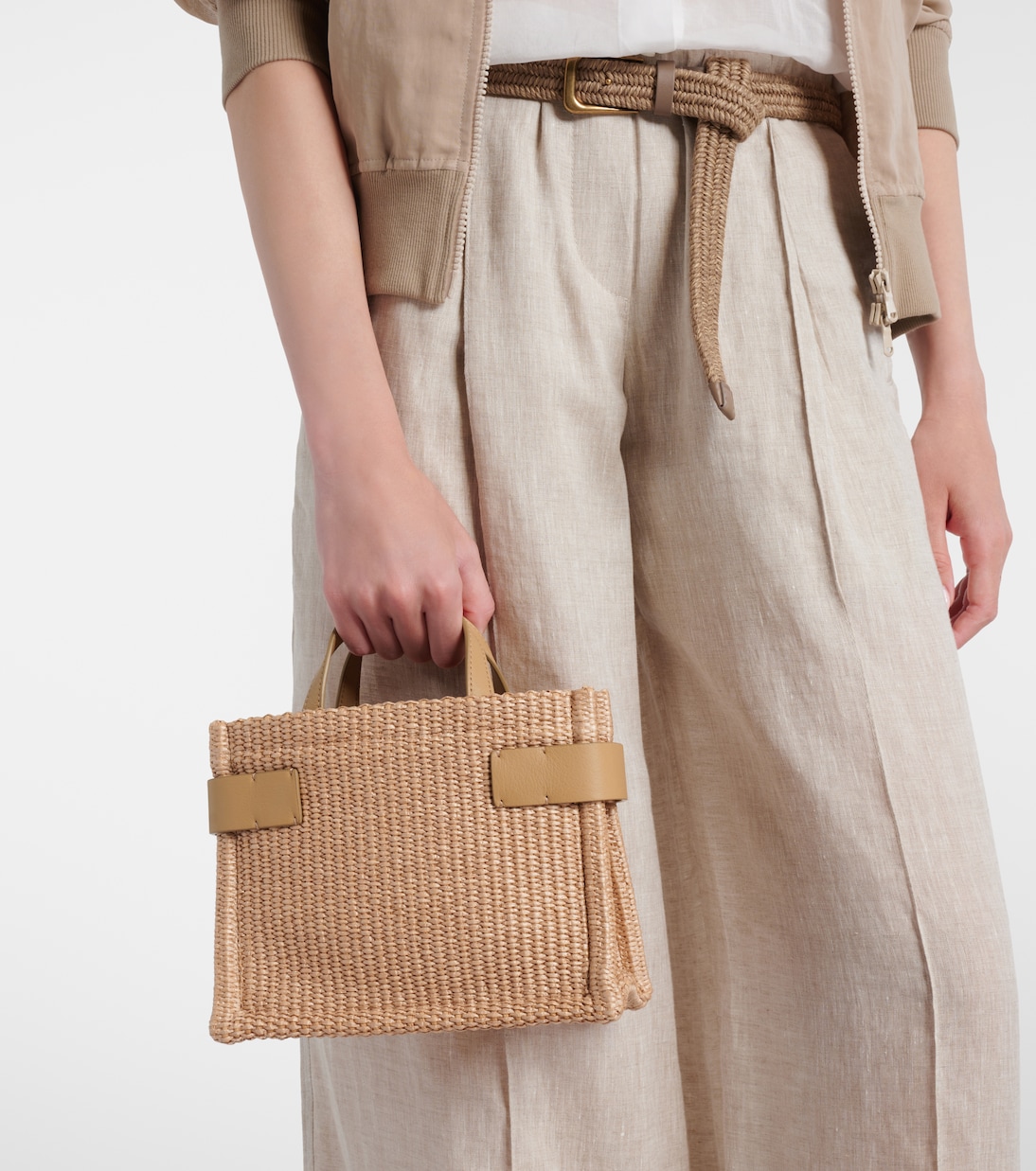Borsa Essence Large in rafia | Brunello Cucinelli